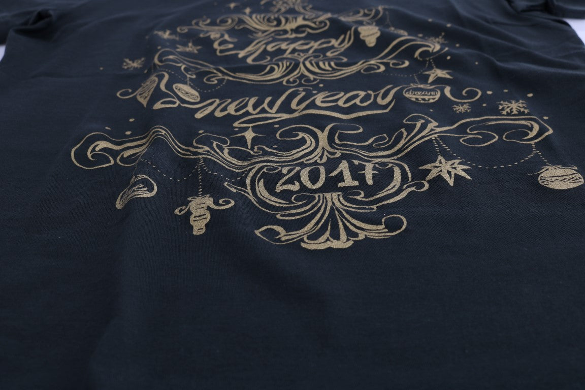 Emerald Green Cotton Tee with 2017 Print - ventzia