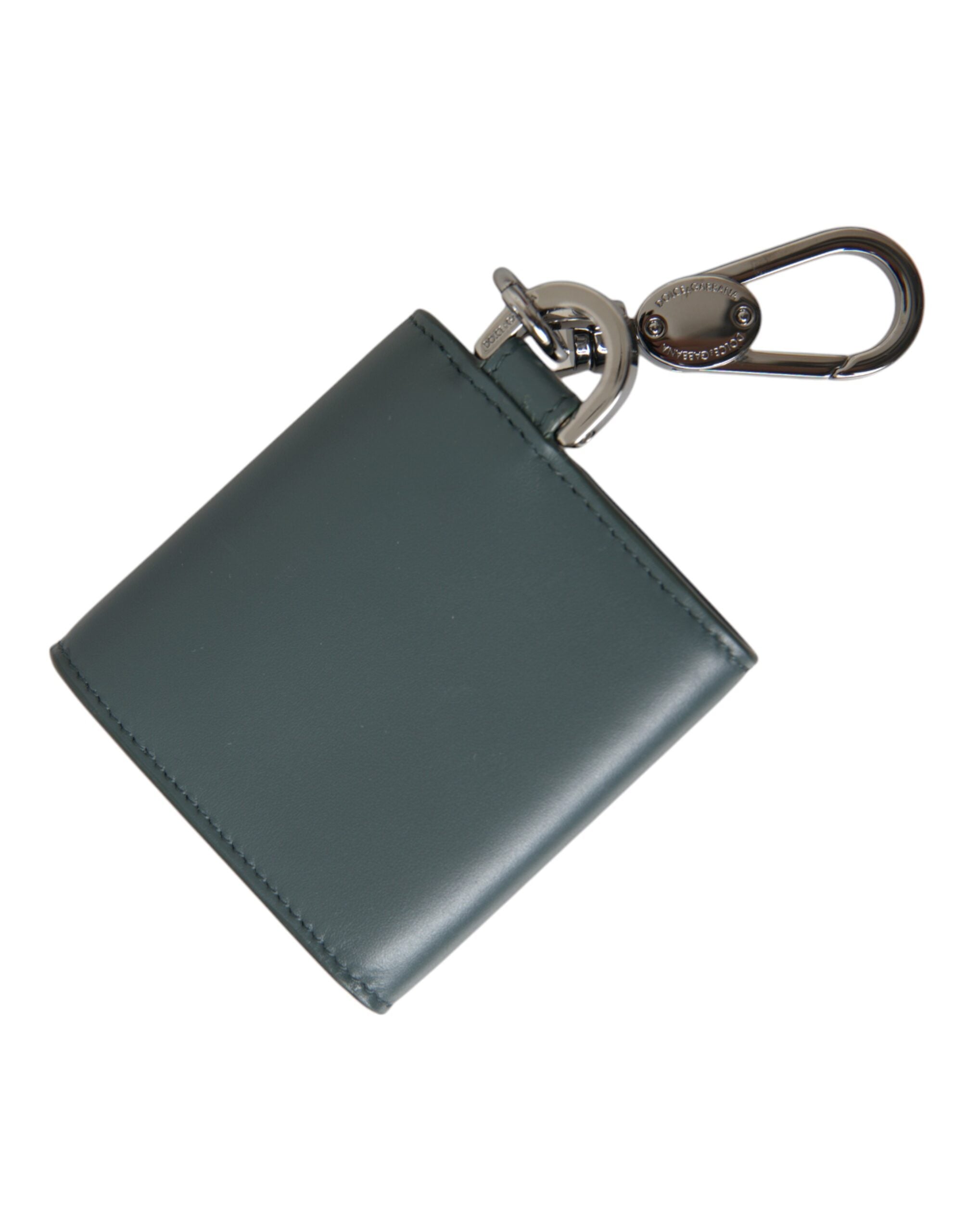 Green Leather DG Logo Keyring Coin Purse Keyring Wallet - ventzia