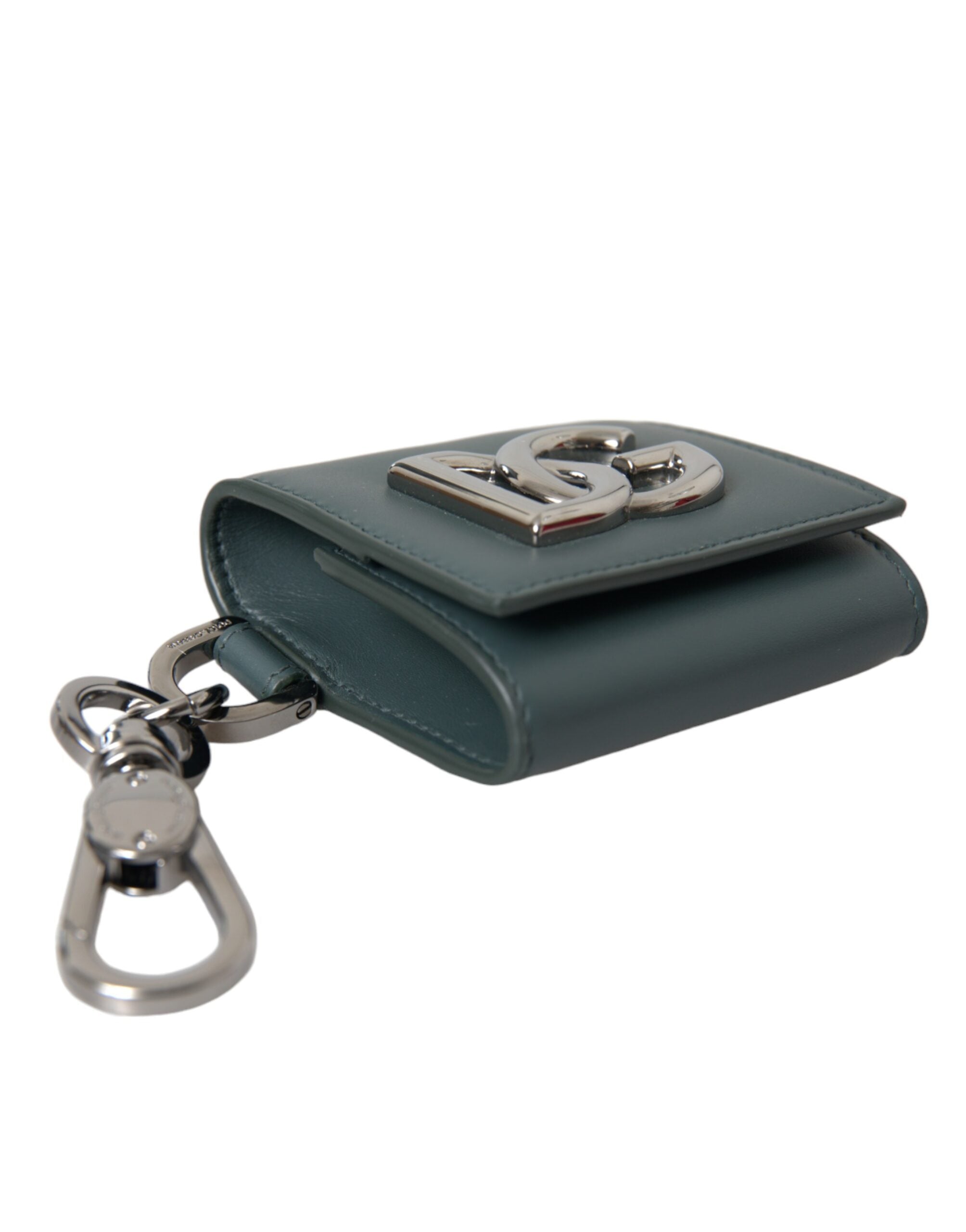 Green Leather DG Logo Keyring Coin Purse Keyring Wallet - ventzia