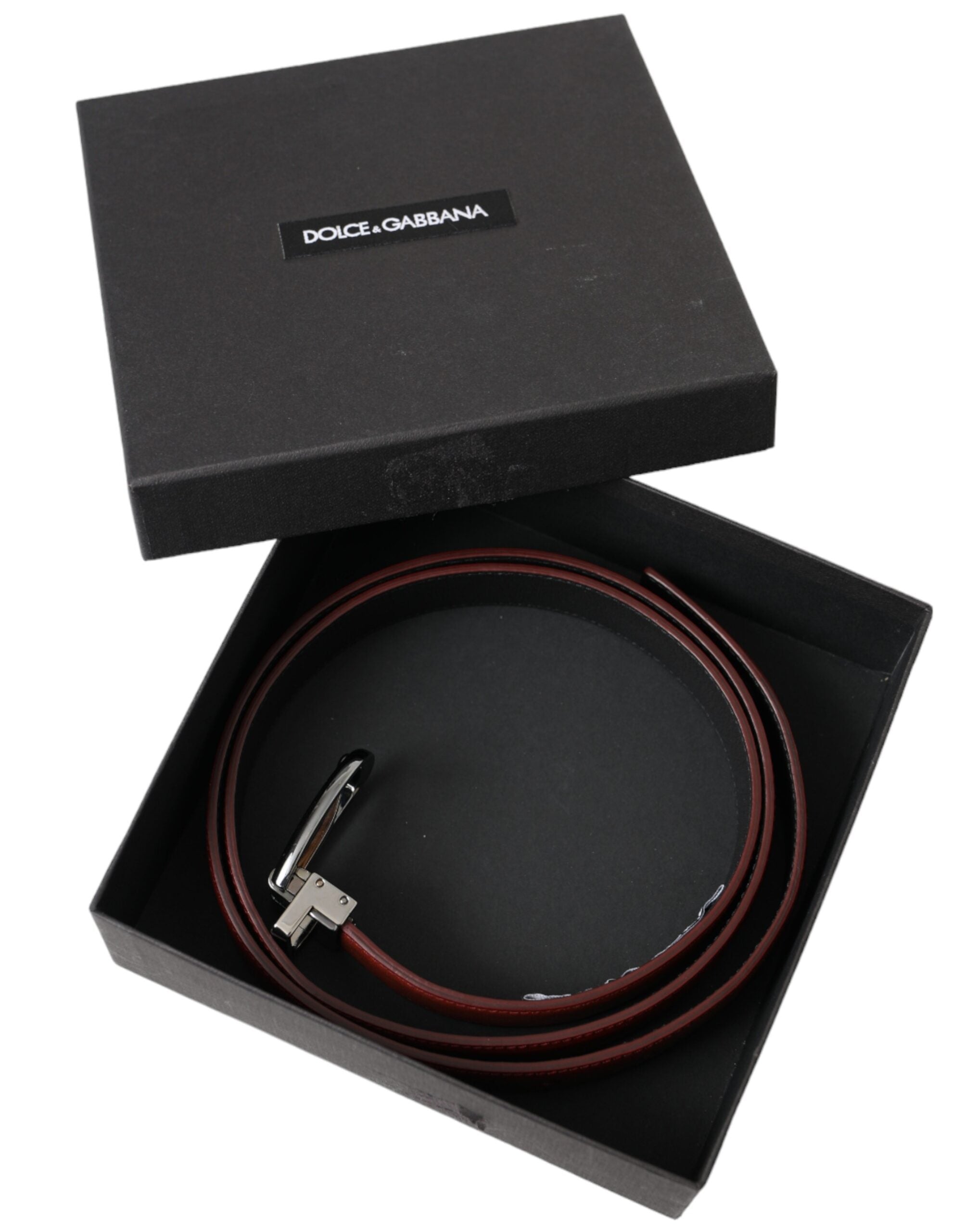 Brown Leather Silver Metal Buckle Belt Men - ventzia