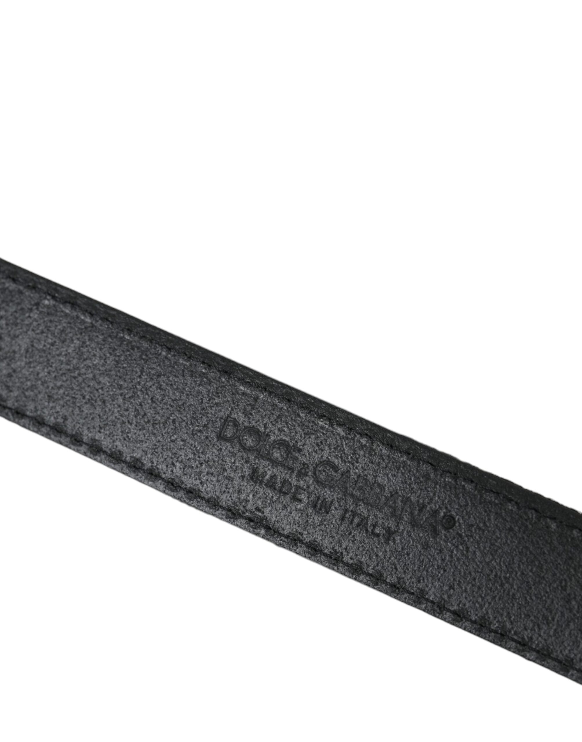 Black Jacquard Stripes Silver Metal Buckle Belt - ventzia