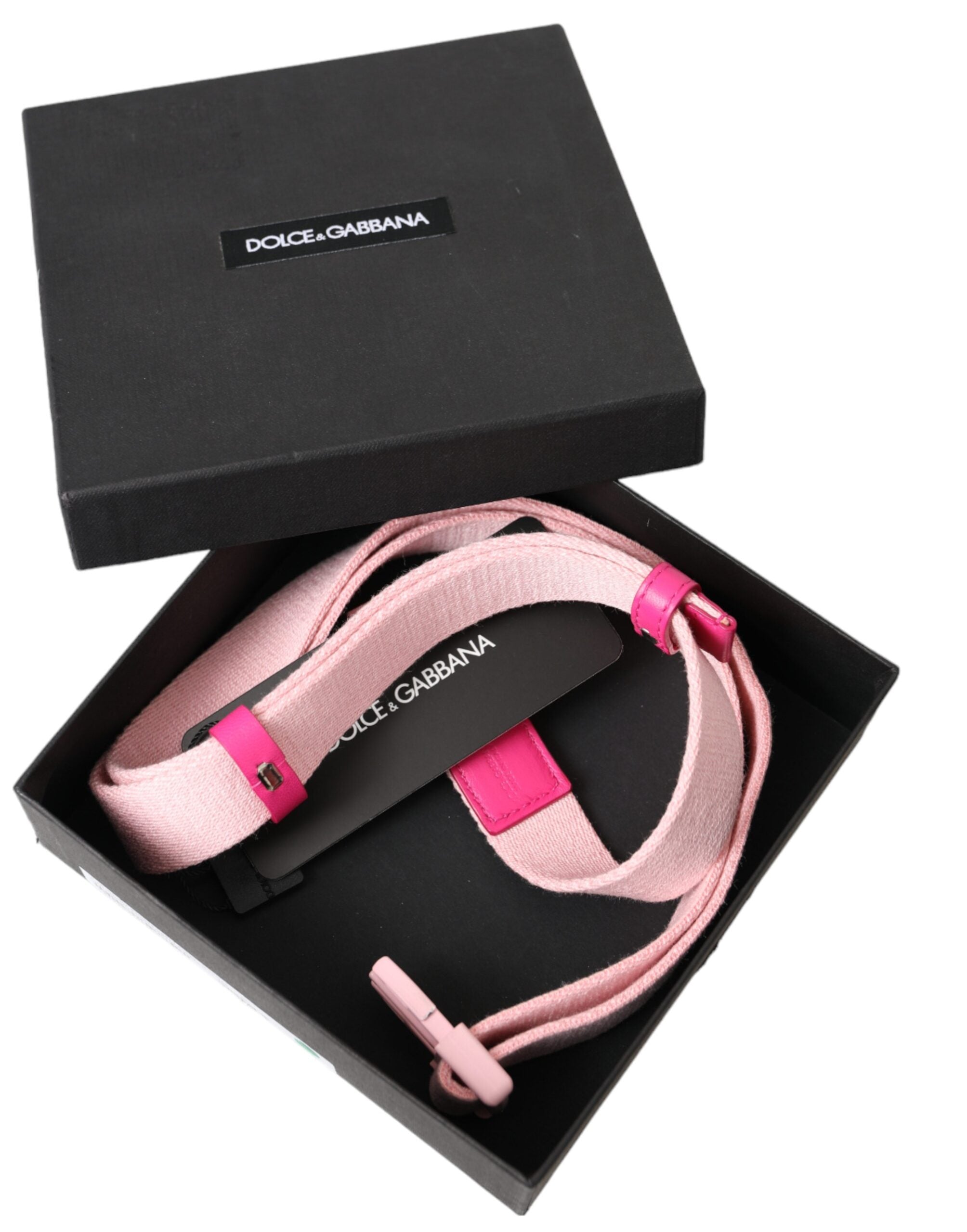 Pink Canvas Stretch Plastic Buckle Women Belt - ventzia