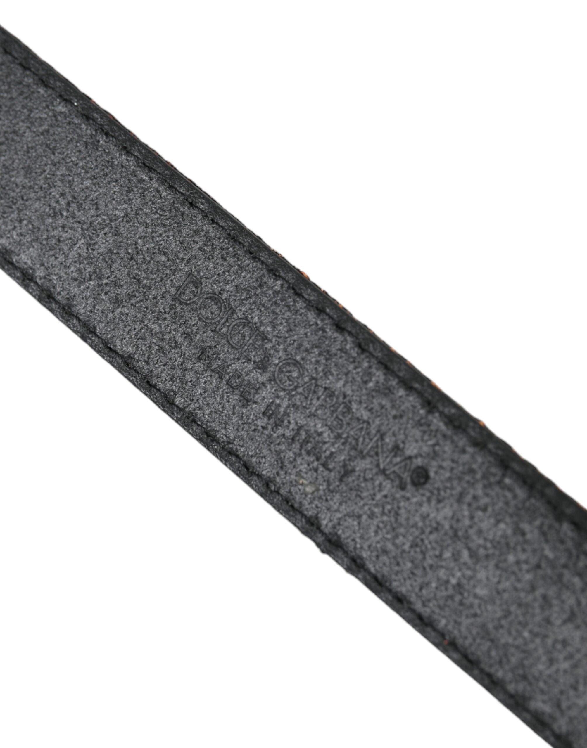 Gold Jacquard Stripes Silver Metal Buckle Belt - ventzia