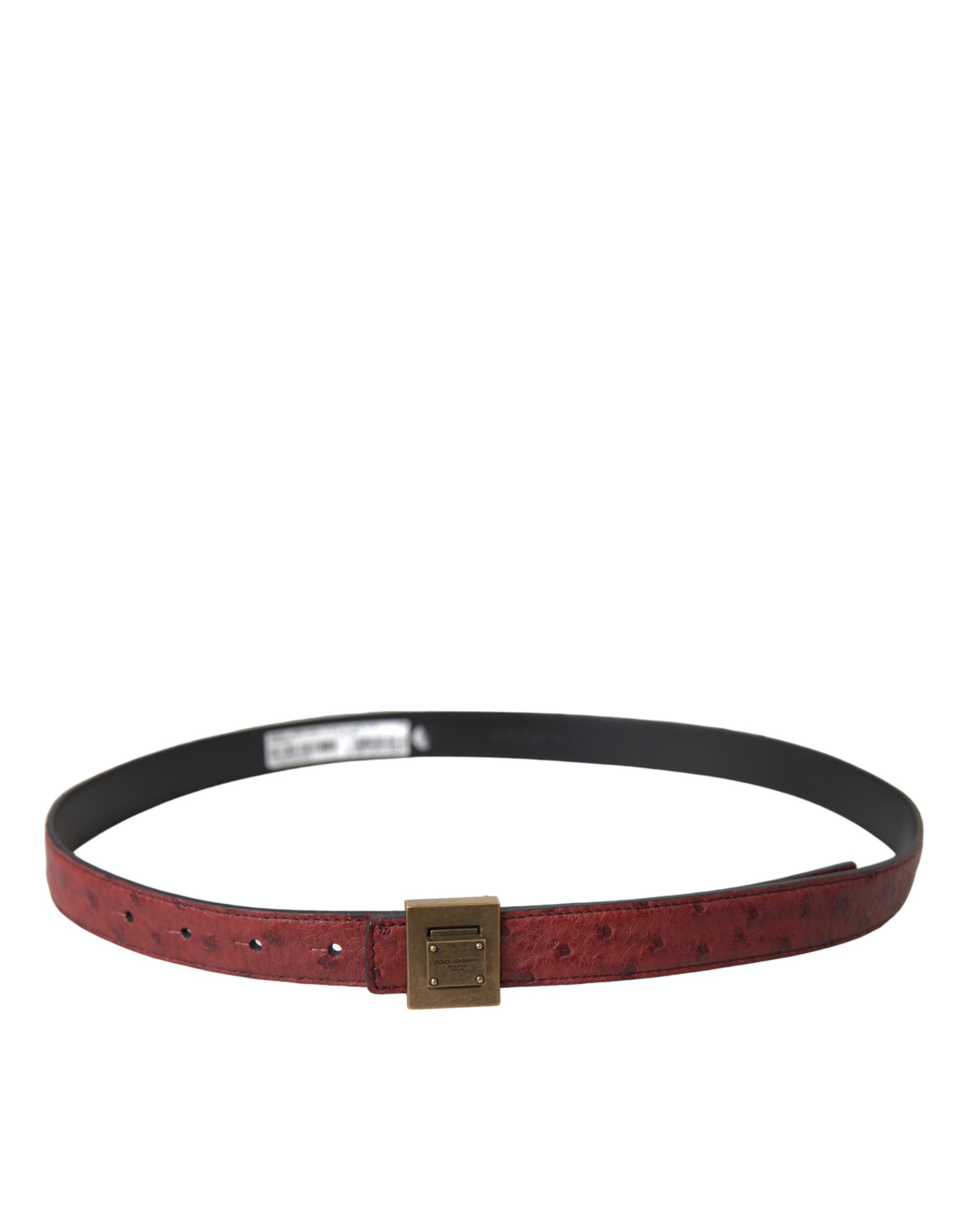 Brown Leather Square Metal Buckle Belt - ventzia