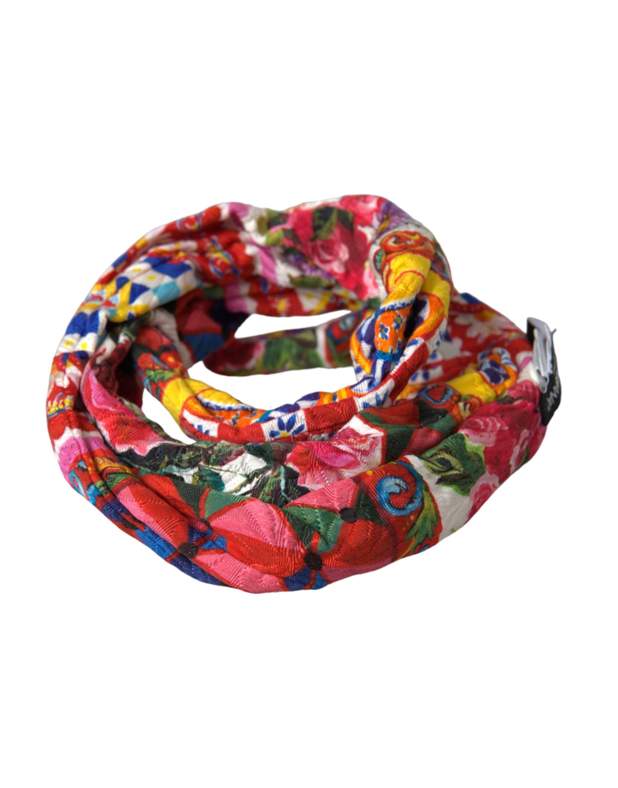 Multicolor Carretto Print Waist Belt - ventzia