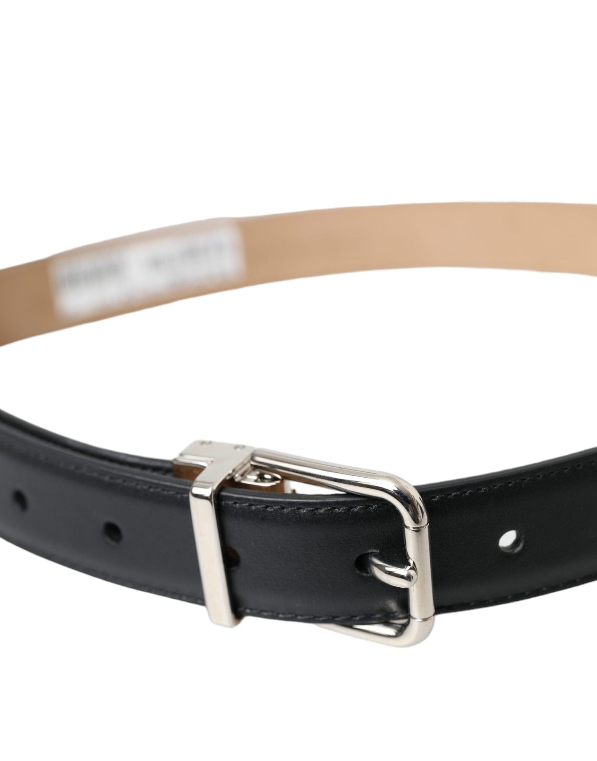 Black Leather Airpods Case Silver Buckle Belt - ventzia