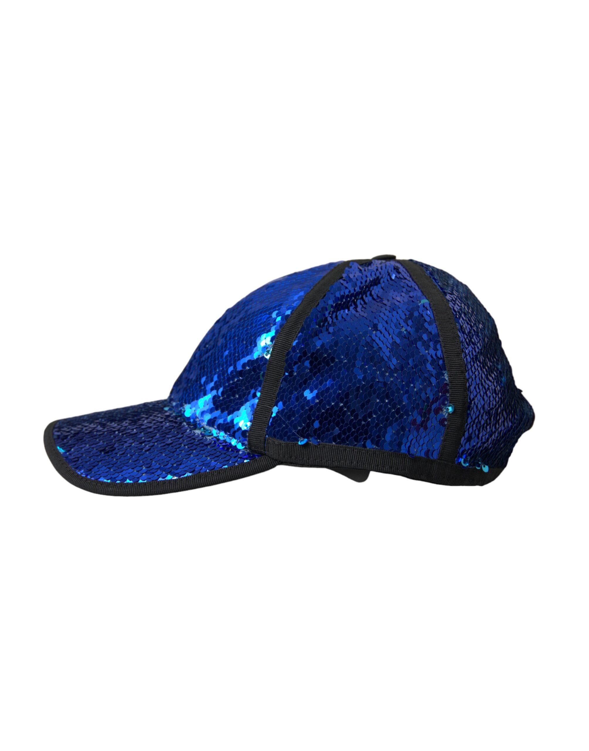 Royal Blue Sequin Baseball Hat Men - ventzia