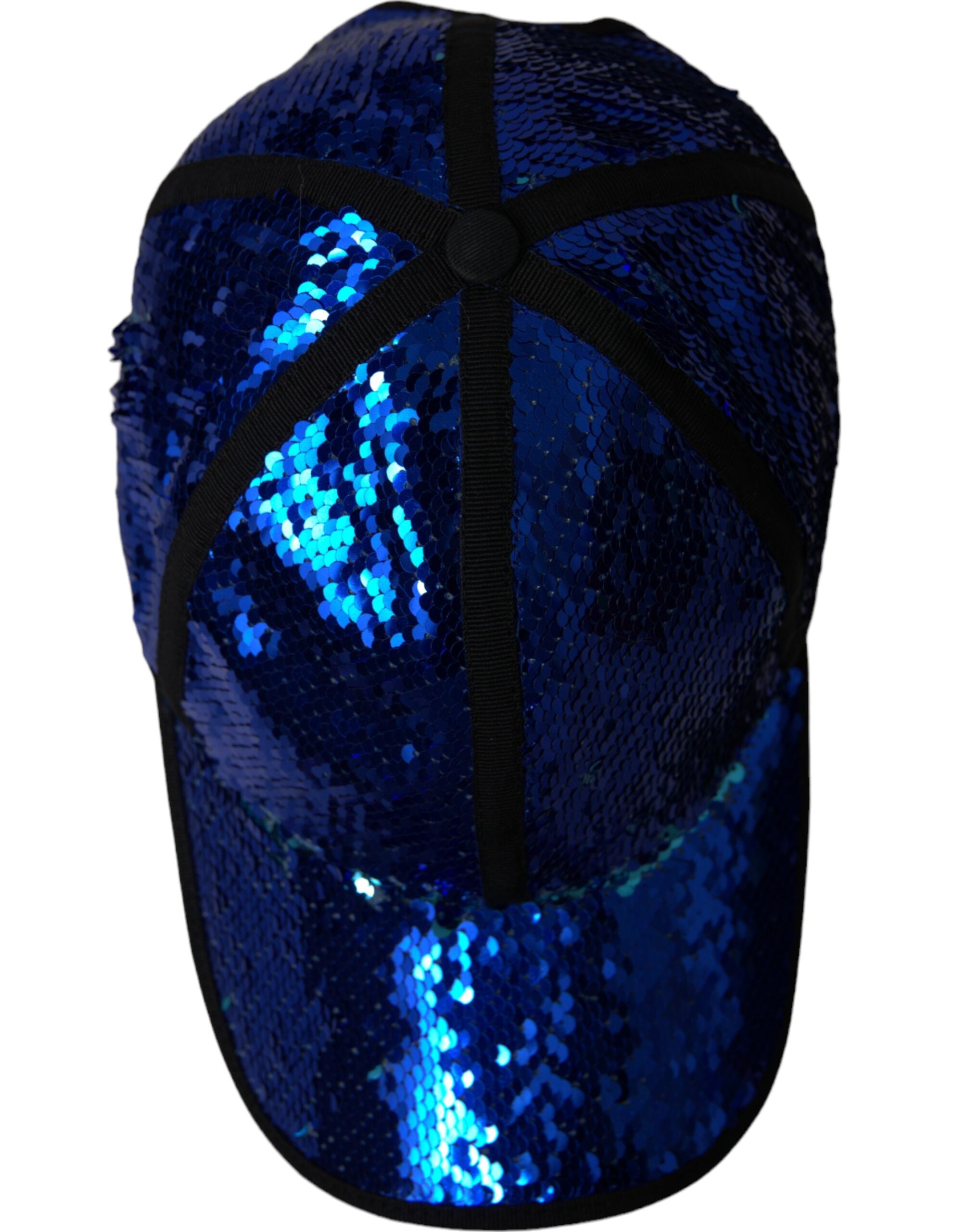 Royal Blue Sequin Baseball Hat Men - ventzia