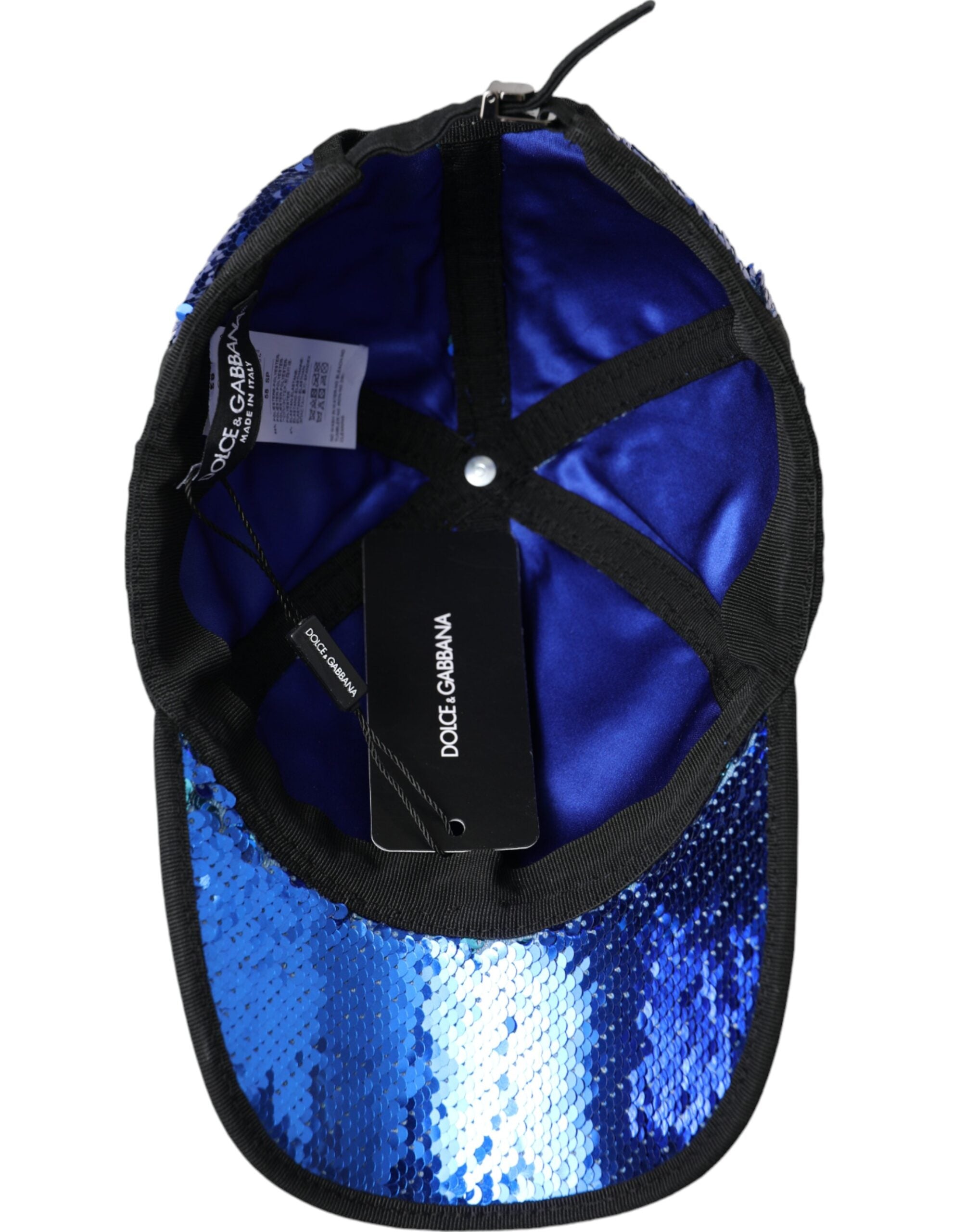 Royal Blue Sequin Baseball Hat Men - ventzia
