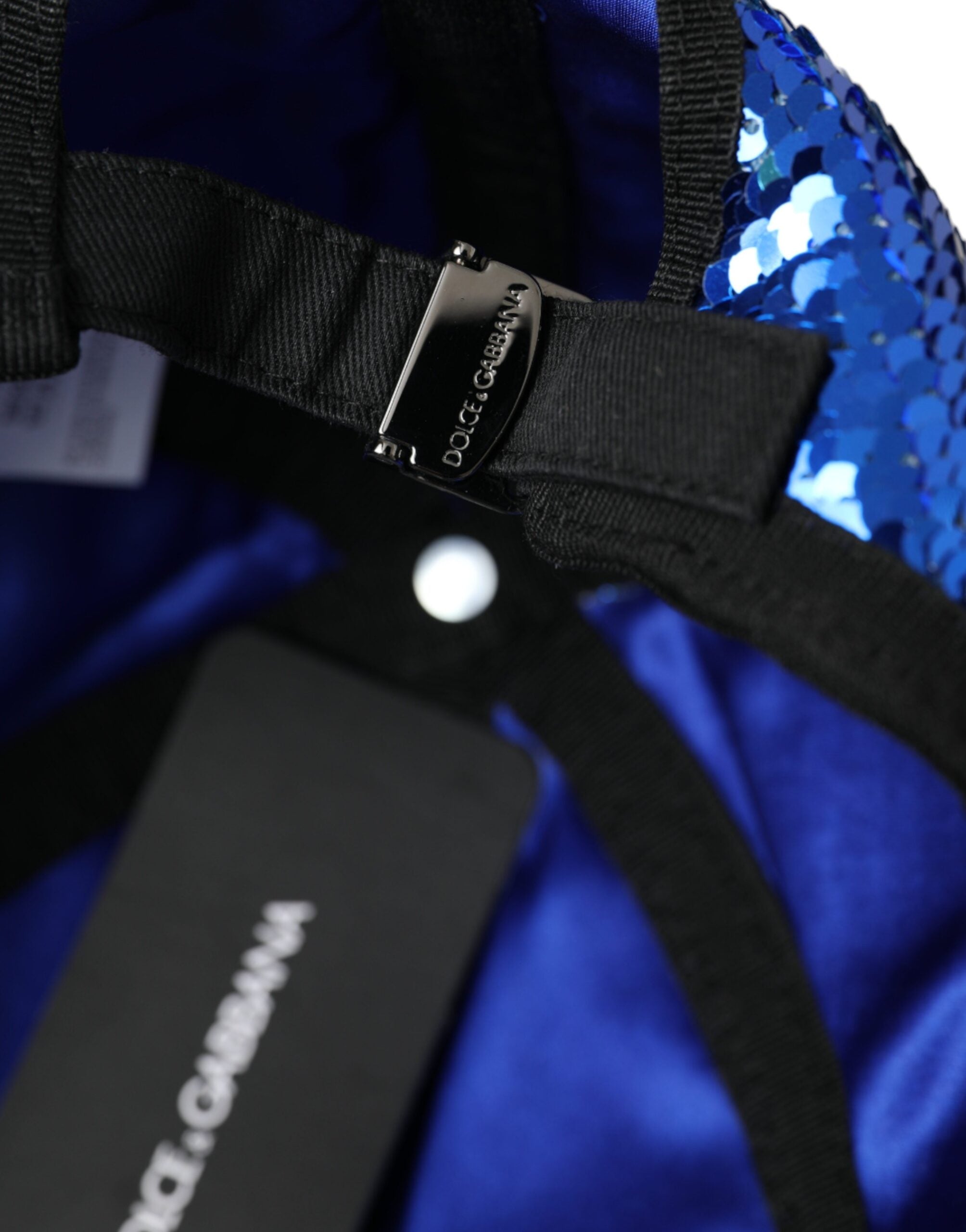 Royal Blue Sequin Baseball Hat Men - ventzia
