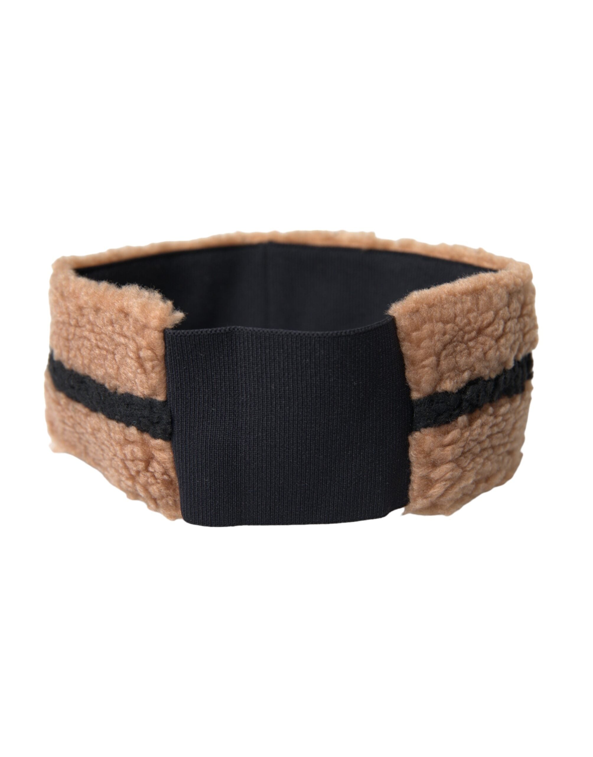 Brown Black Fleece Wool Head Band Hat Men - ventzia