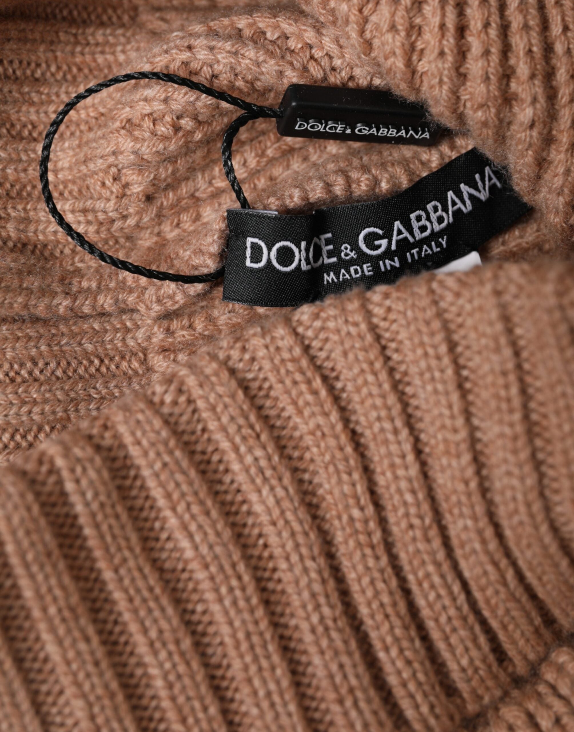 Brown Solid Knitted Fur Ball Winter Beanie Hat - ventzia