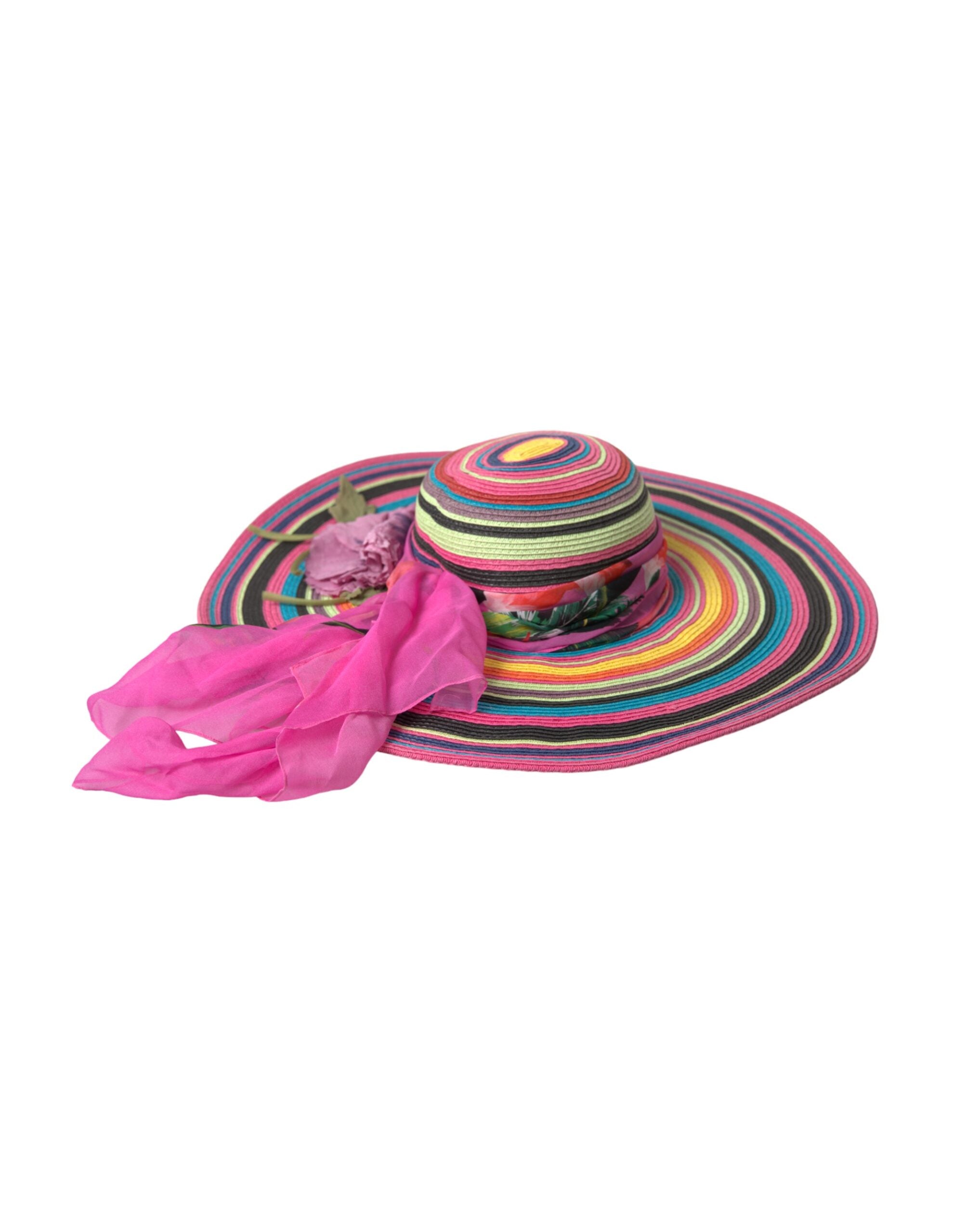 Multicolor Fantasy Wide Brim Floppy Hat - ventzia