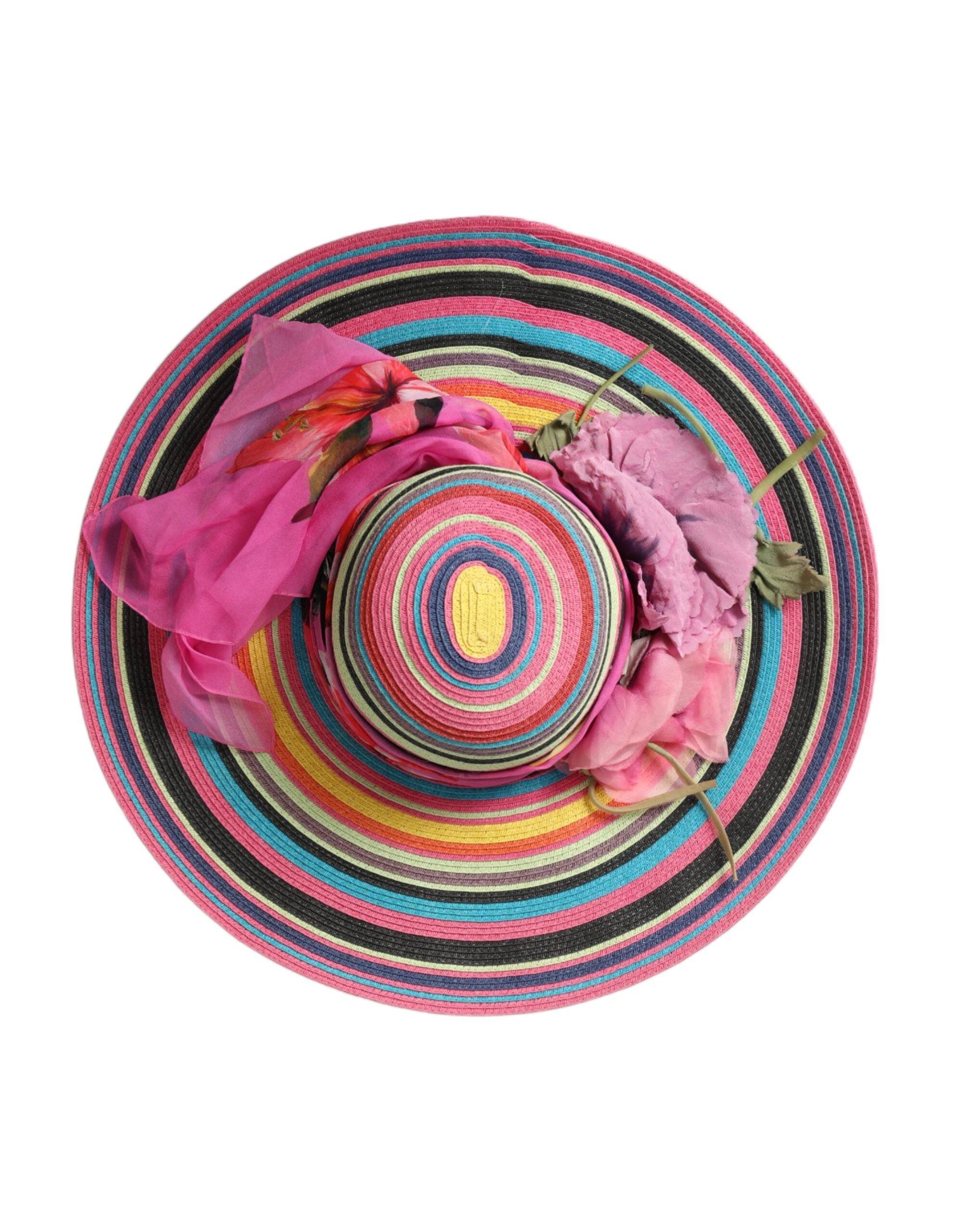 Multicolor Fantasy Wide Brim Floppy Hat - ventzia