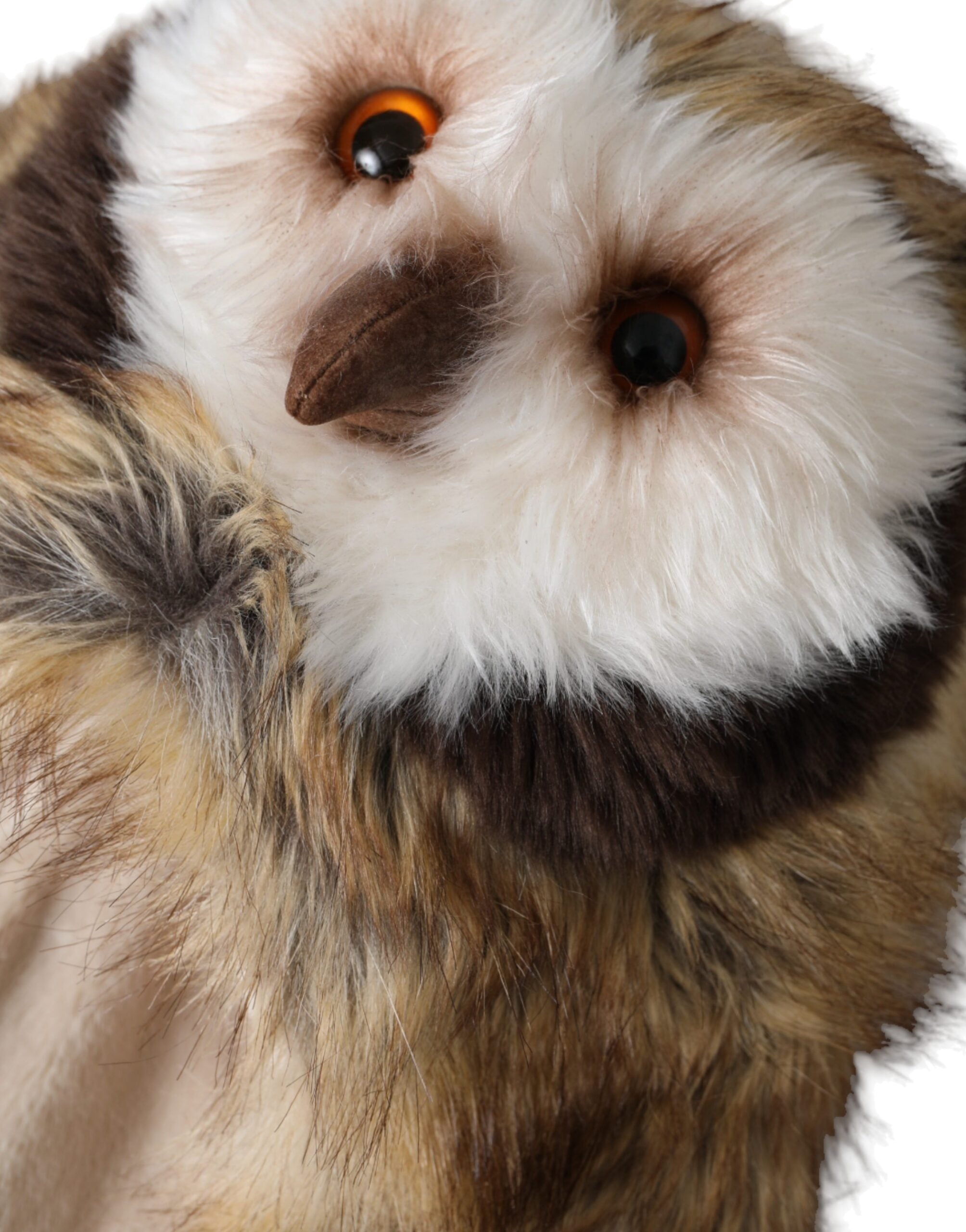 Brown Owl Faux Fur Whole Head Cap Hat - ventzia