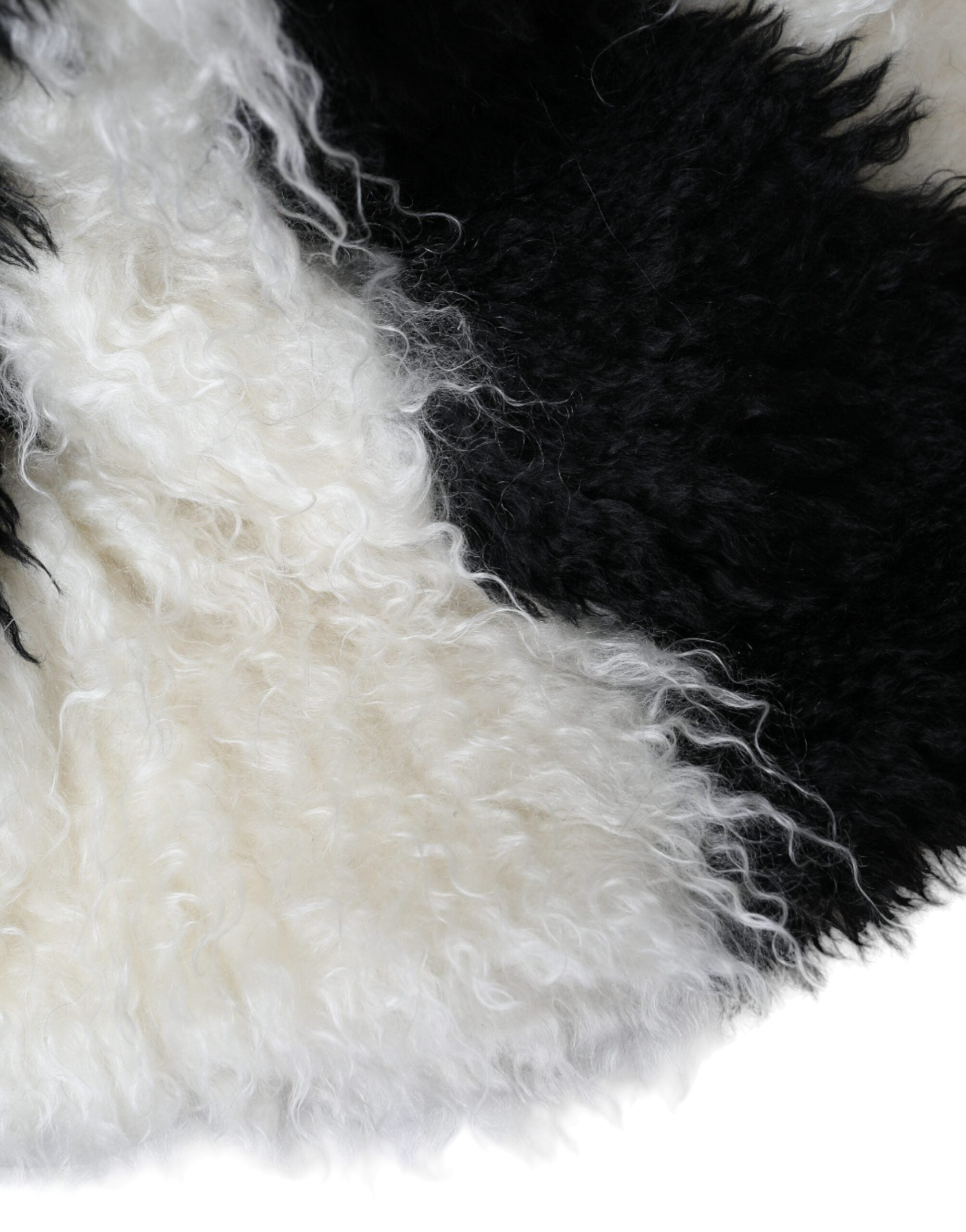 Black White Stripes Mohair Fur Bucket Hat - ventzia