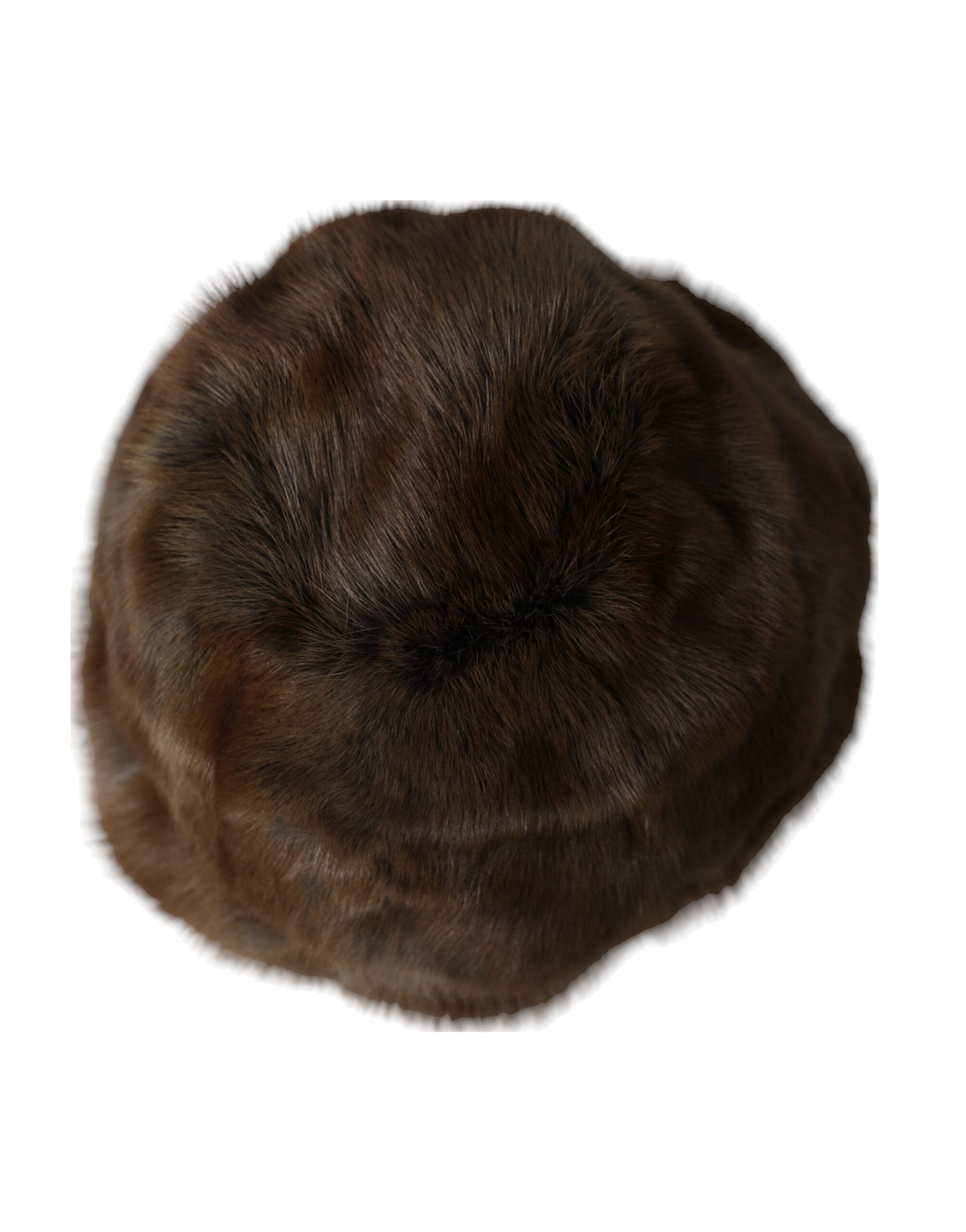 Brown Weasel Fur Womens Cashmere Hat Beanie - ventzia