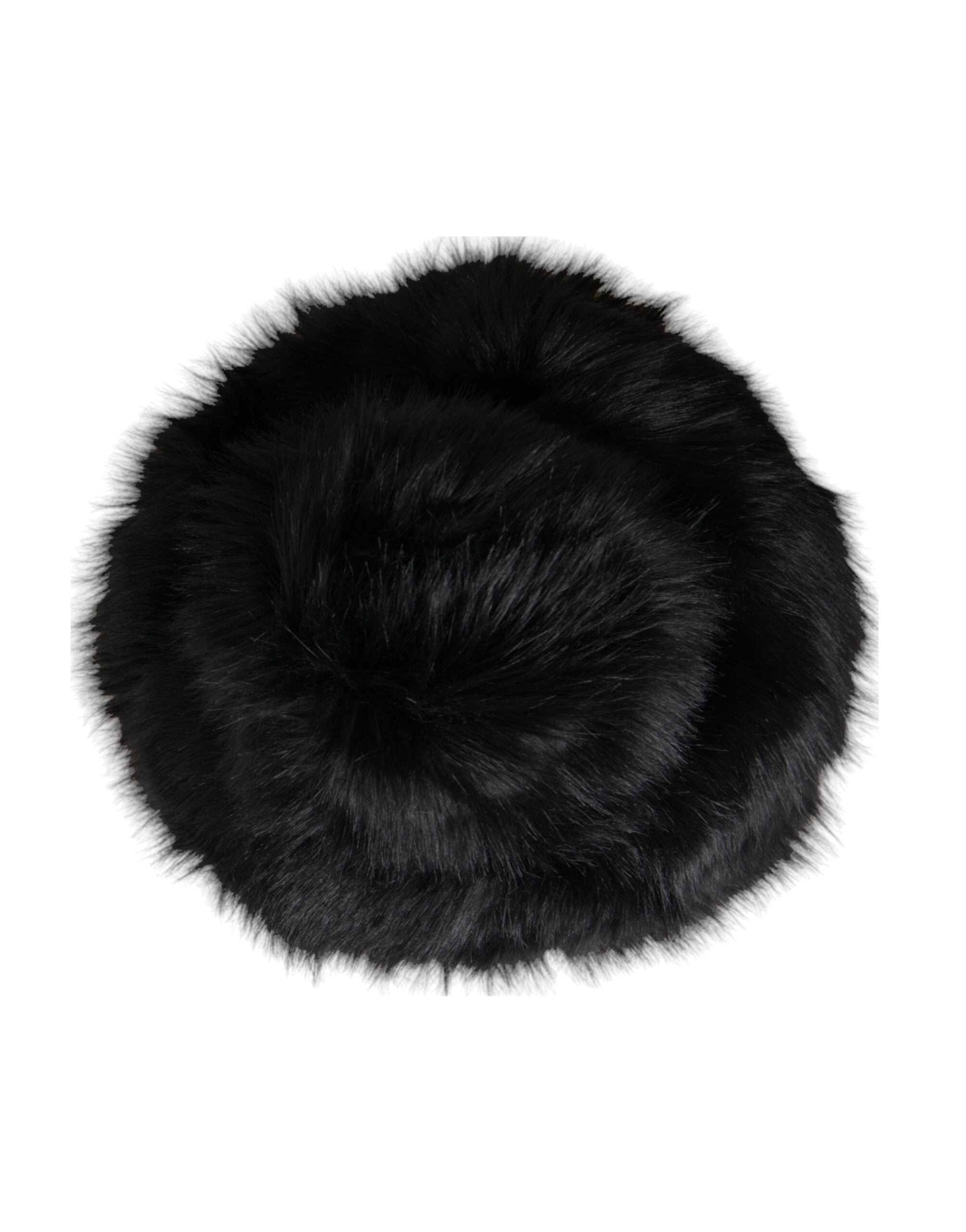 Black Faux Fur Womens Bucket Hat - ventzia