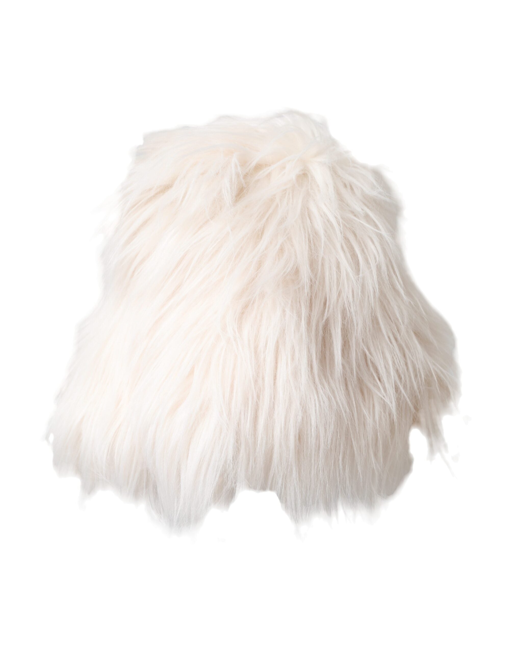 White Acrylic Fur Womens Bucket Hat - ventzia