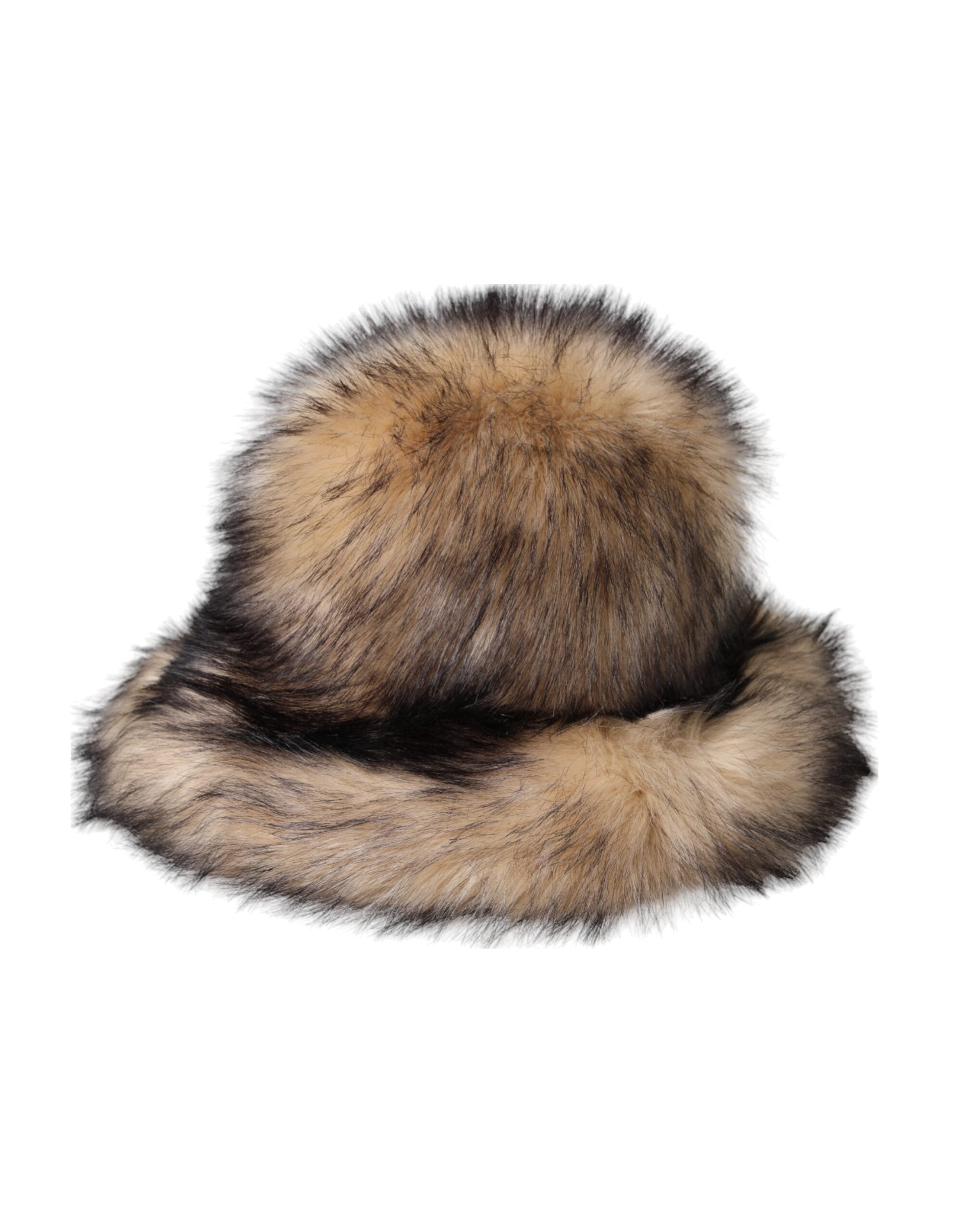 Brown Faux Fur Modacrylic Fedora Hat - ventzia
