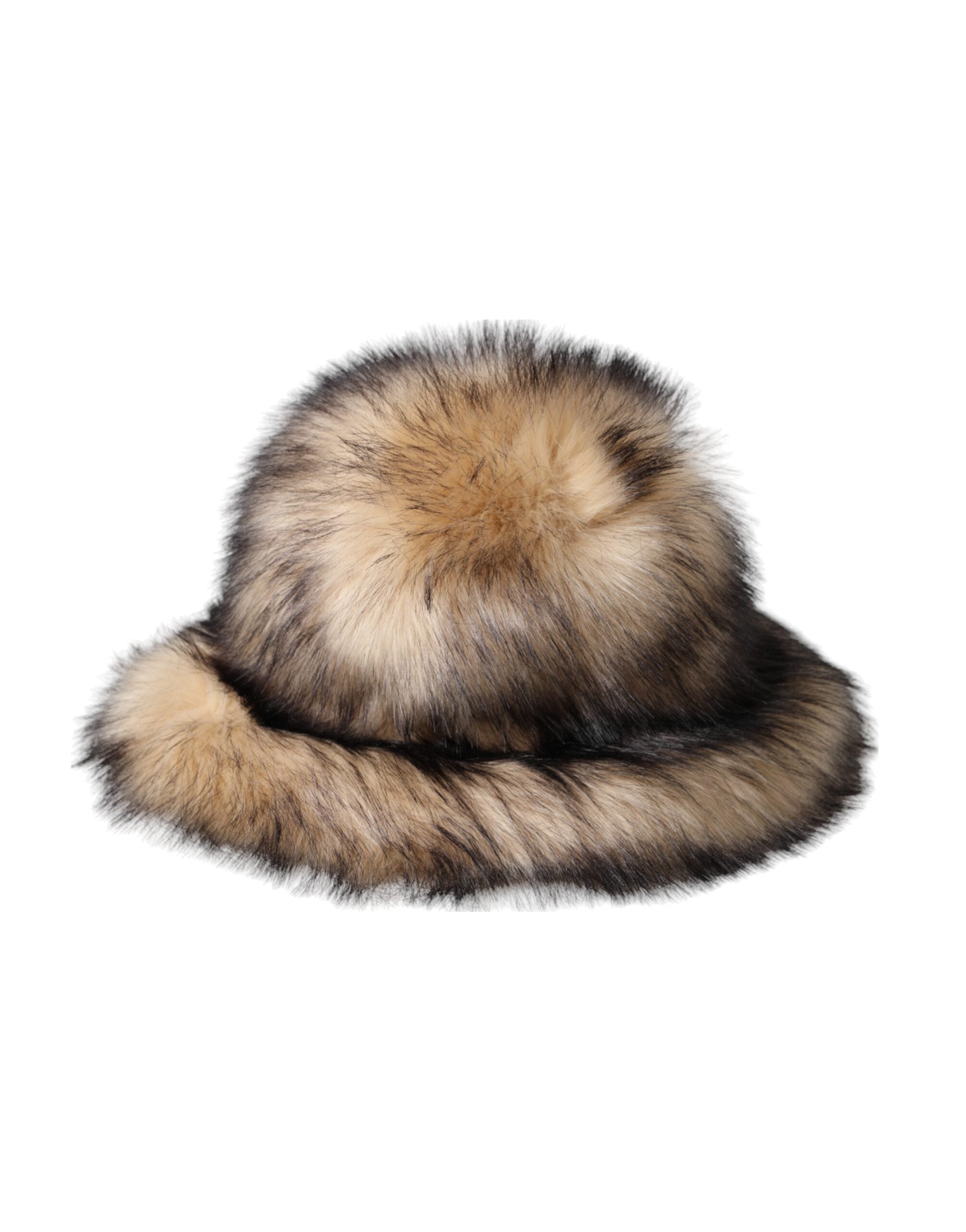 Brown Faux Fur Modacrylic Fedora Hat - ventzia