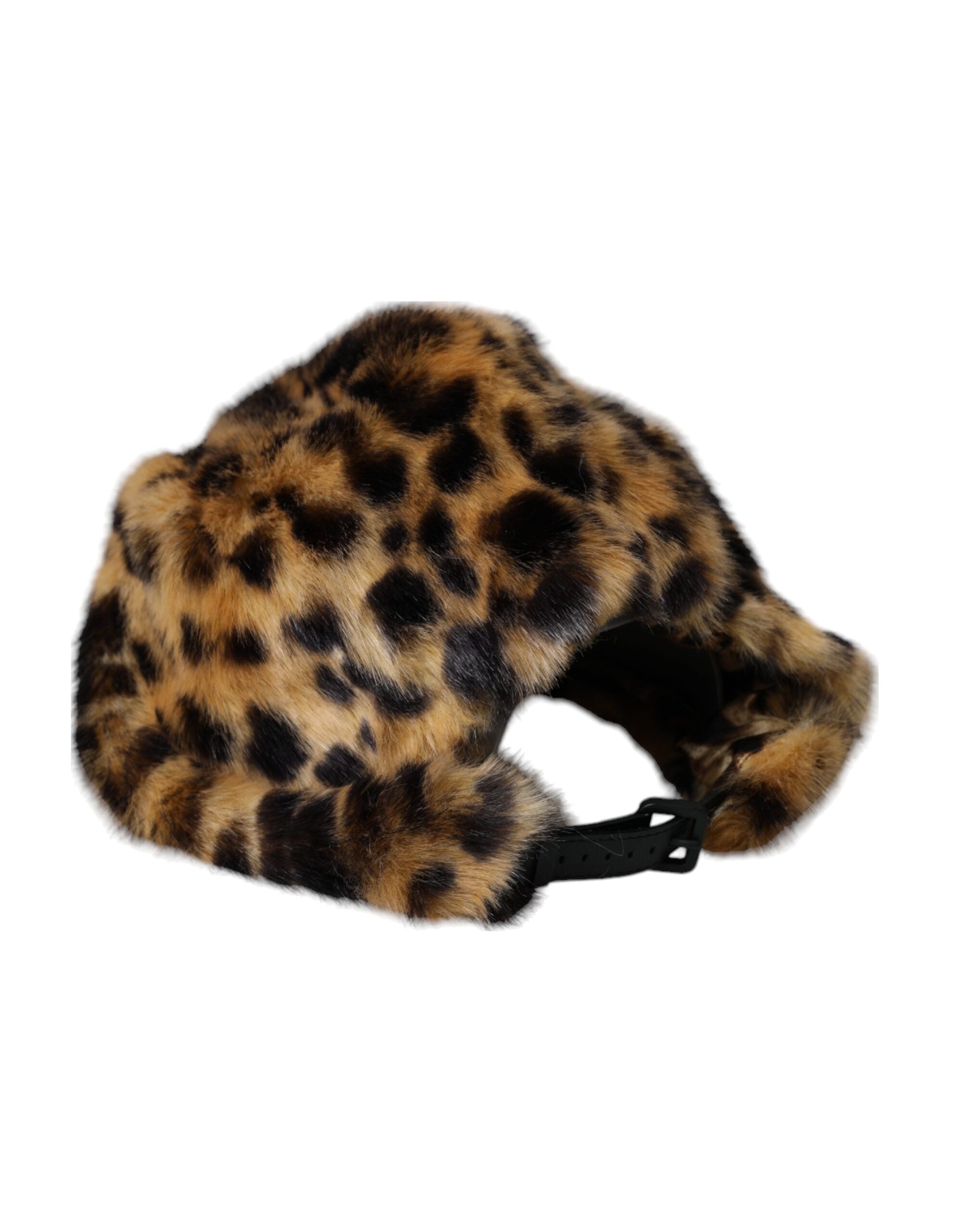 Brown Leopard Fur Women Bucket Hat - ventzia