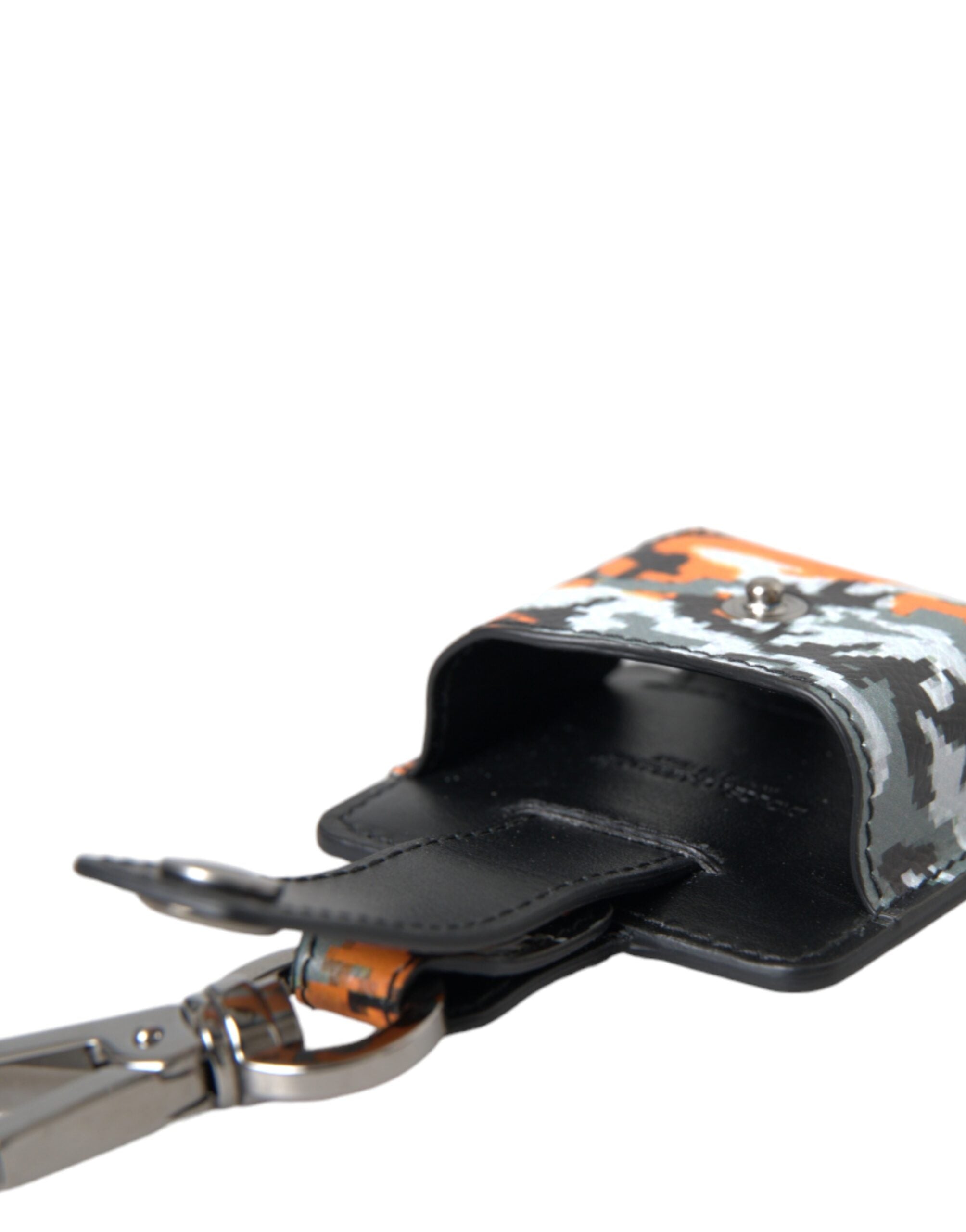 Multicolor Camouflage Print Leather Metal Airpods Case - ventzia