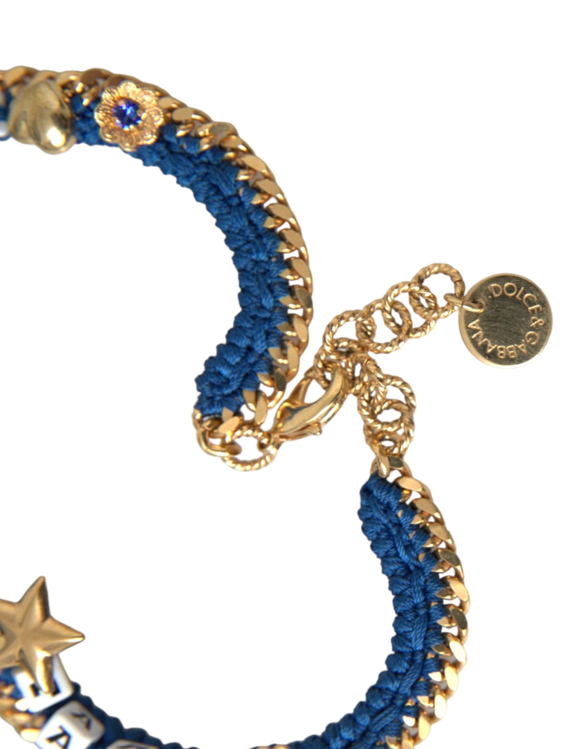 Gold Tone Brass Chain Iam The Star Bracelet - ventzia