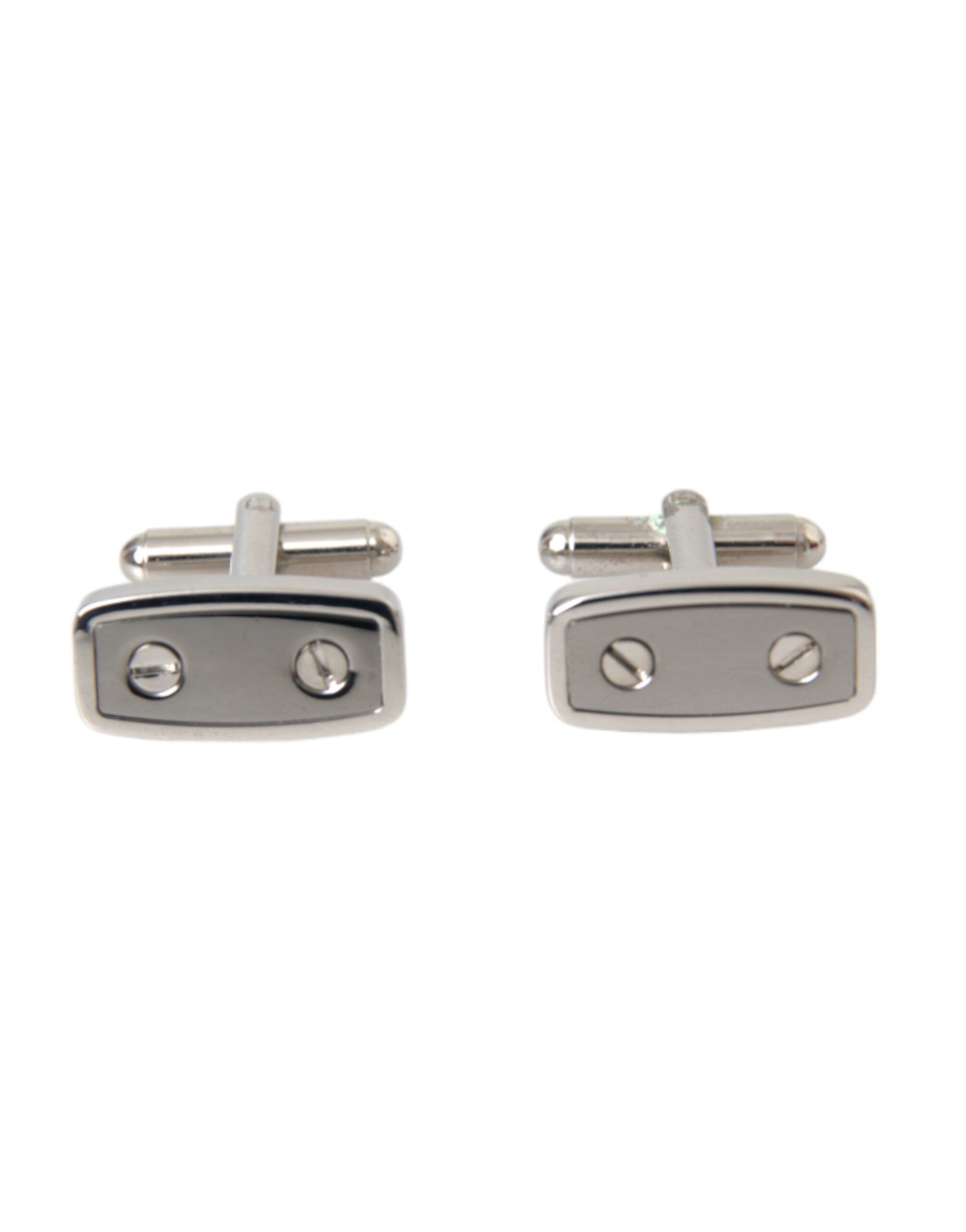 Silver Plated Metal Brass Pin Men Cufflinks - ventzia