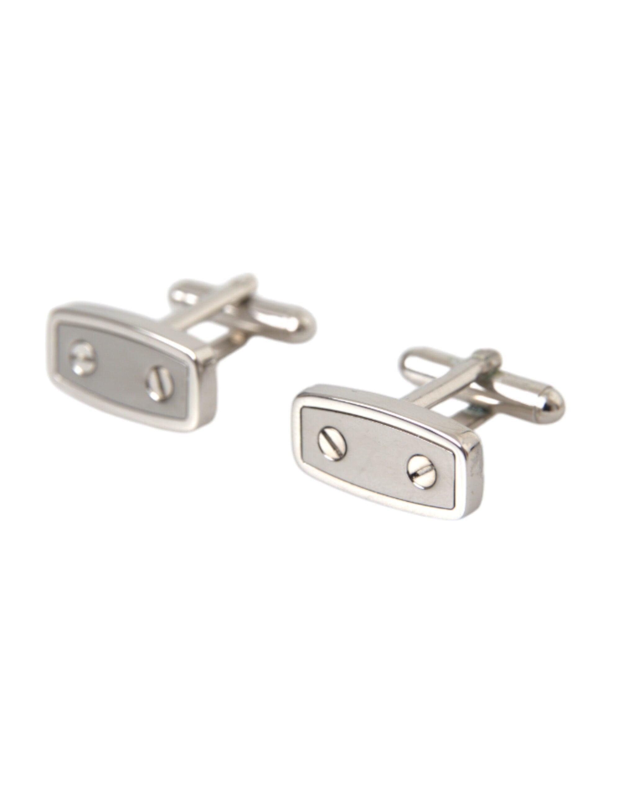 Silver Plated Metal Brass Pin Men Cufflinks - ventzia