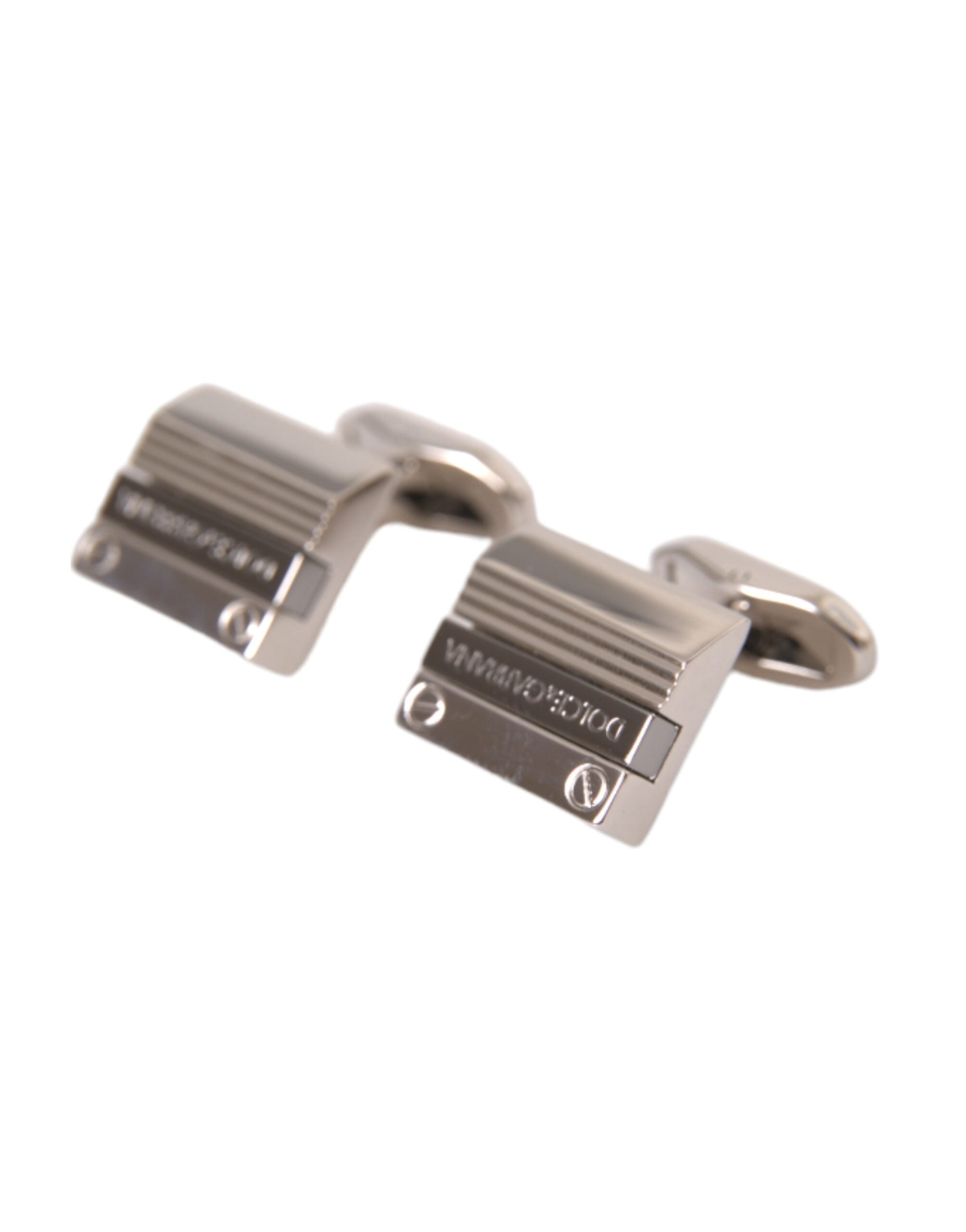 Silver Plated Metal Brass DG Logo Pin Cufflinks - ventzia