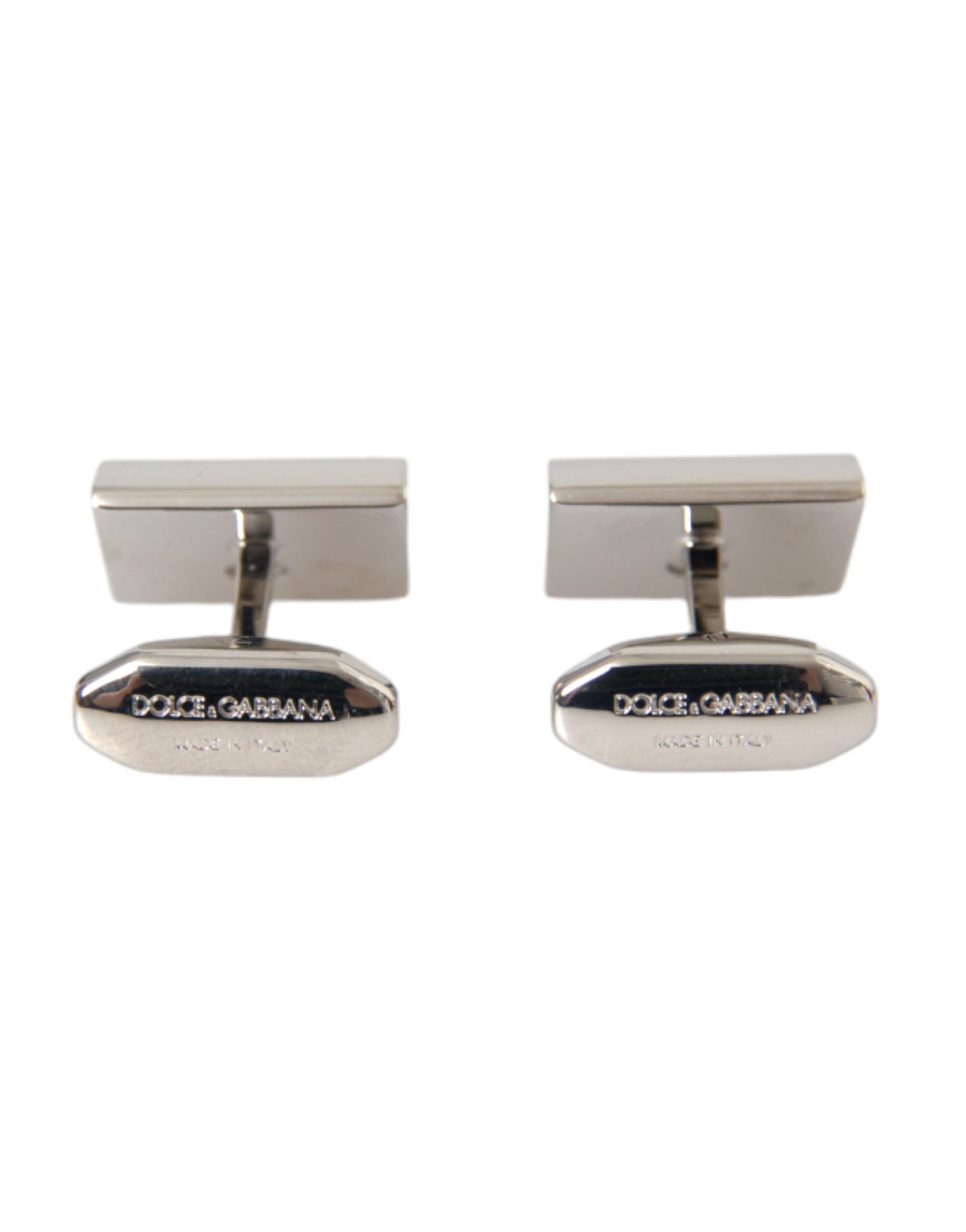 Silver Plated Metal Brass DG Logo Pin Cufflinks - ventzia