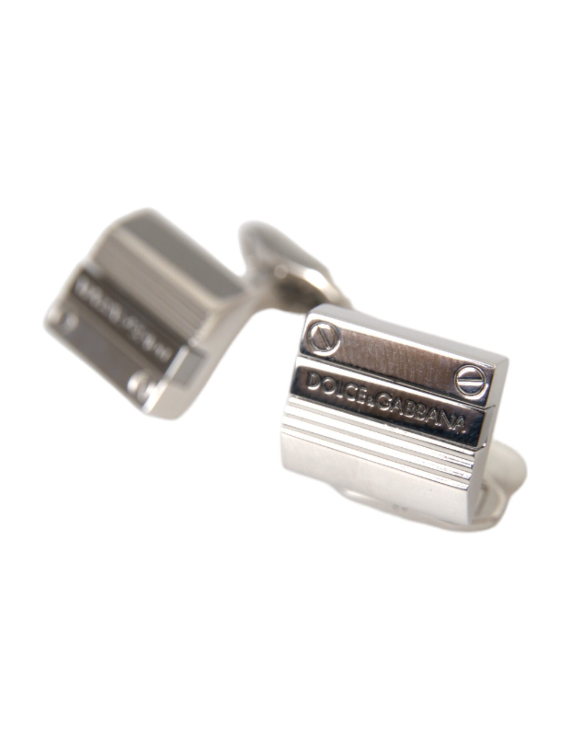 Silver Plated Metal Brass DG Logo Pin Cufflinks - ventzia