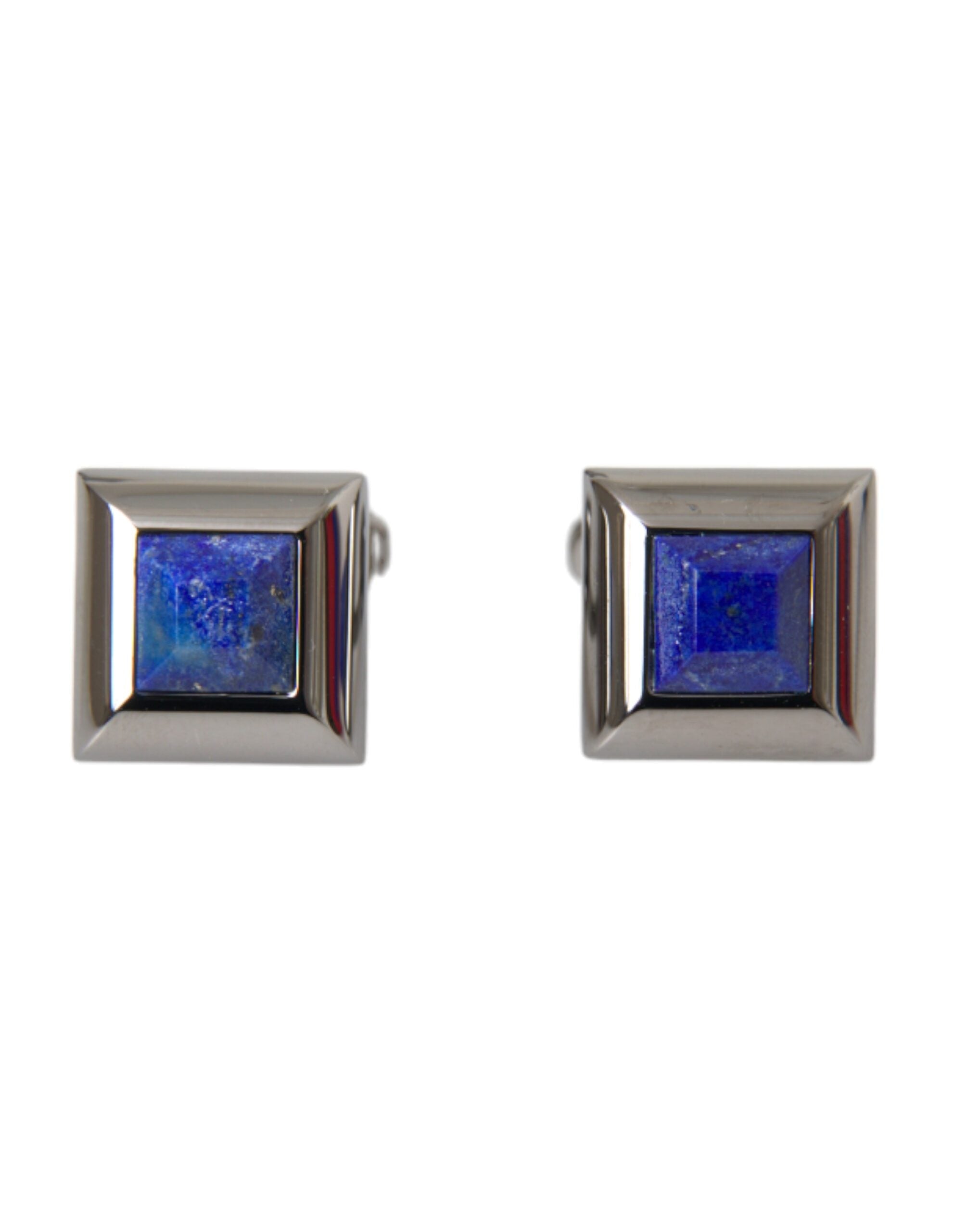 Silver Plated Brass Pin Crystal Cufflinks - ventzia