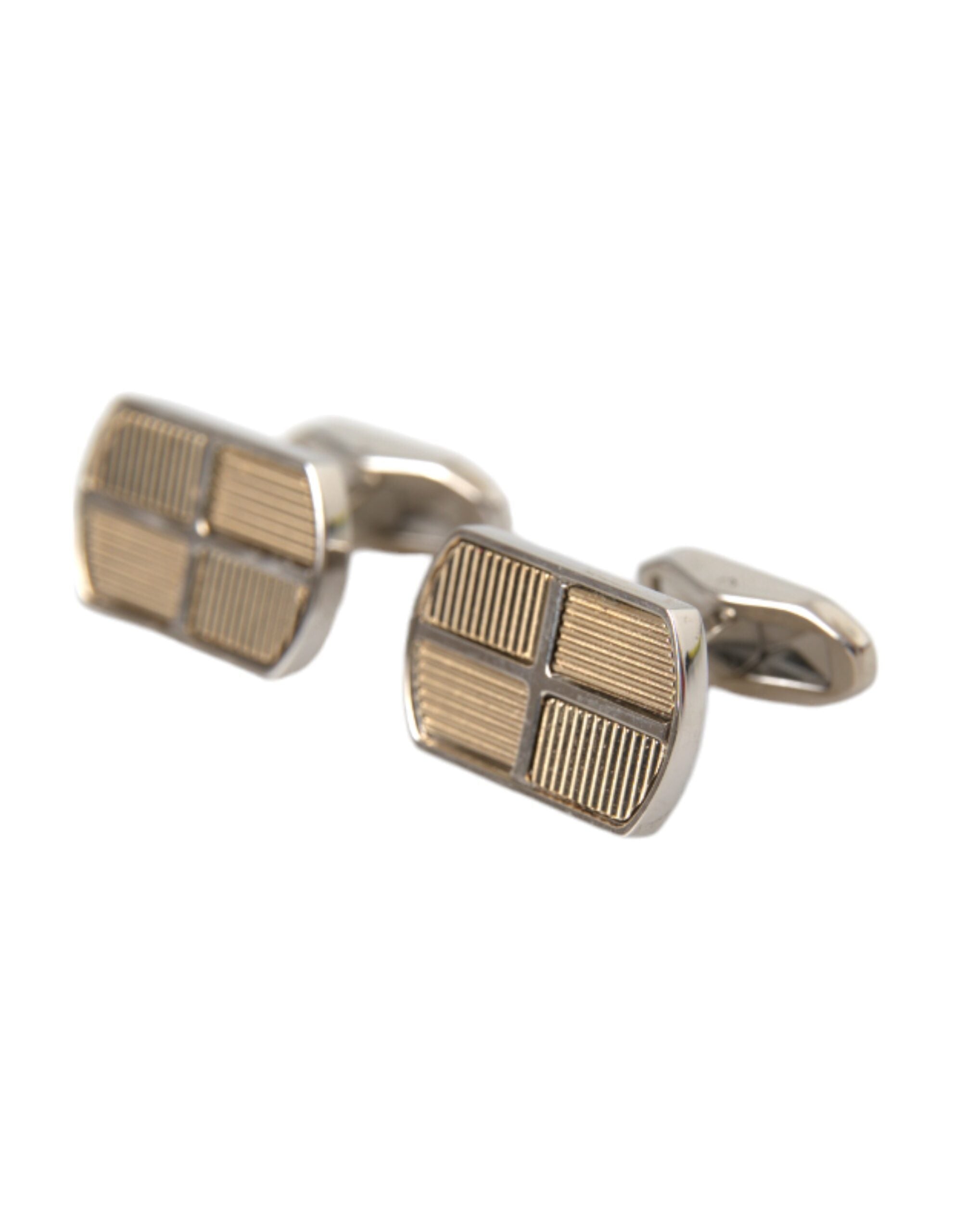 Silver Gold Plated Metal Brass Pin Cufflinks - ventzia