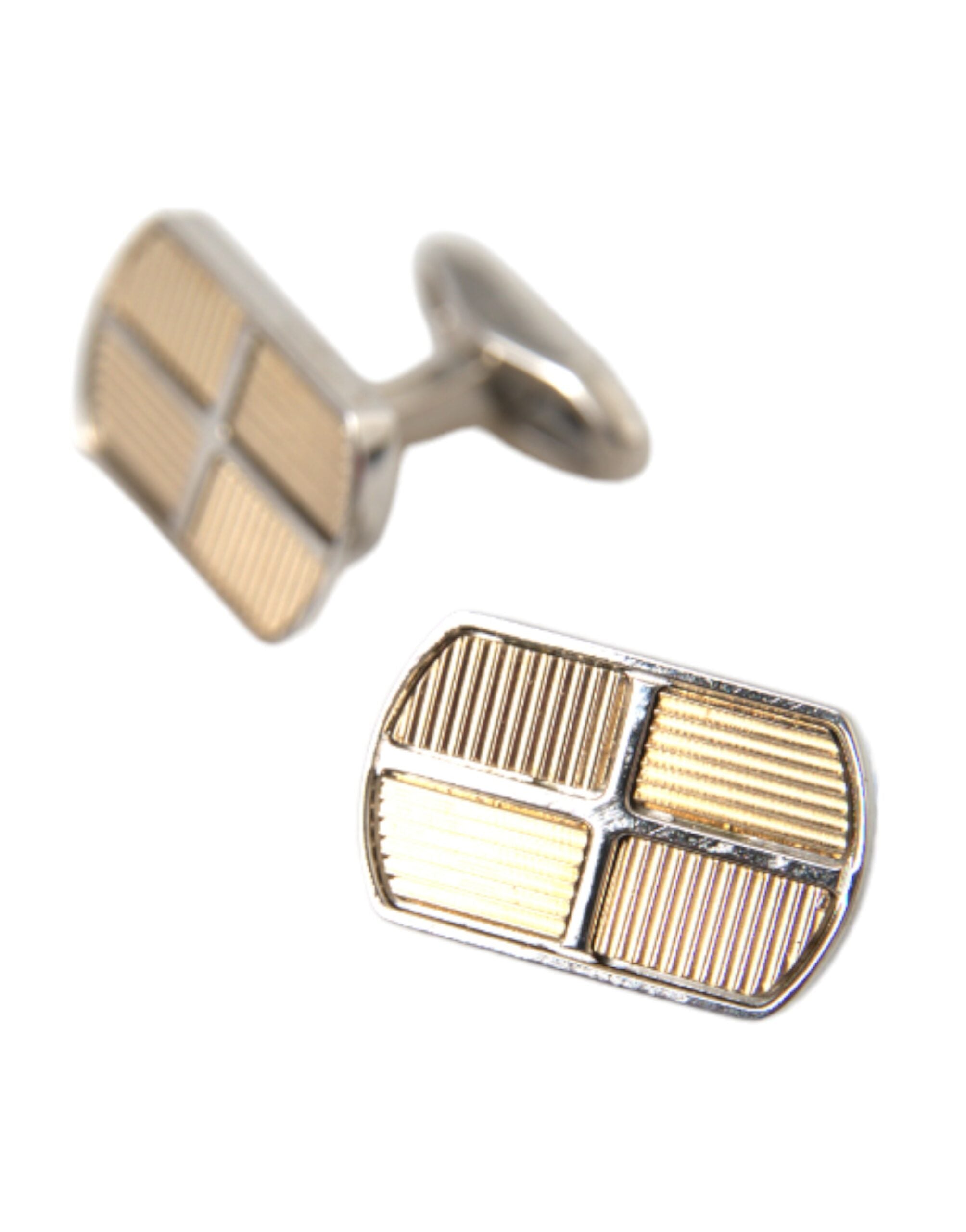 Silver Gold Plated Metal Brass Pin Cufflinks - ventzia