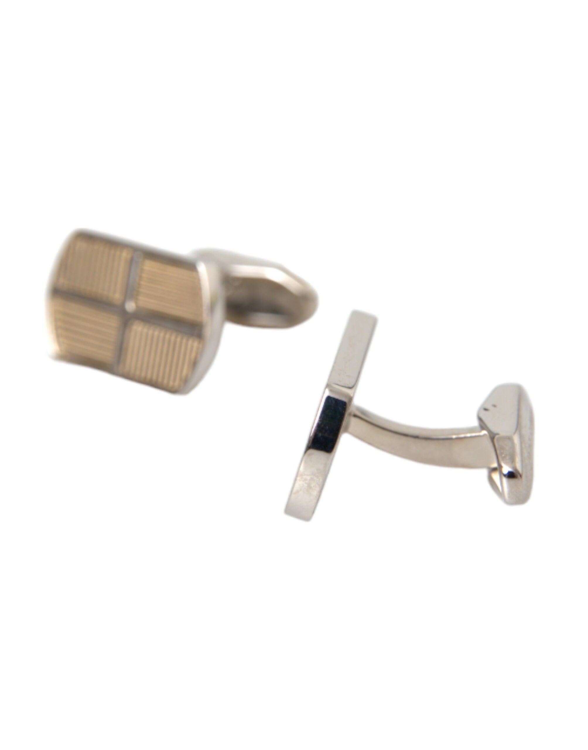 Silver Gold Plated Metal Brass Pin Cufflinks - ventzia