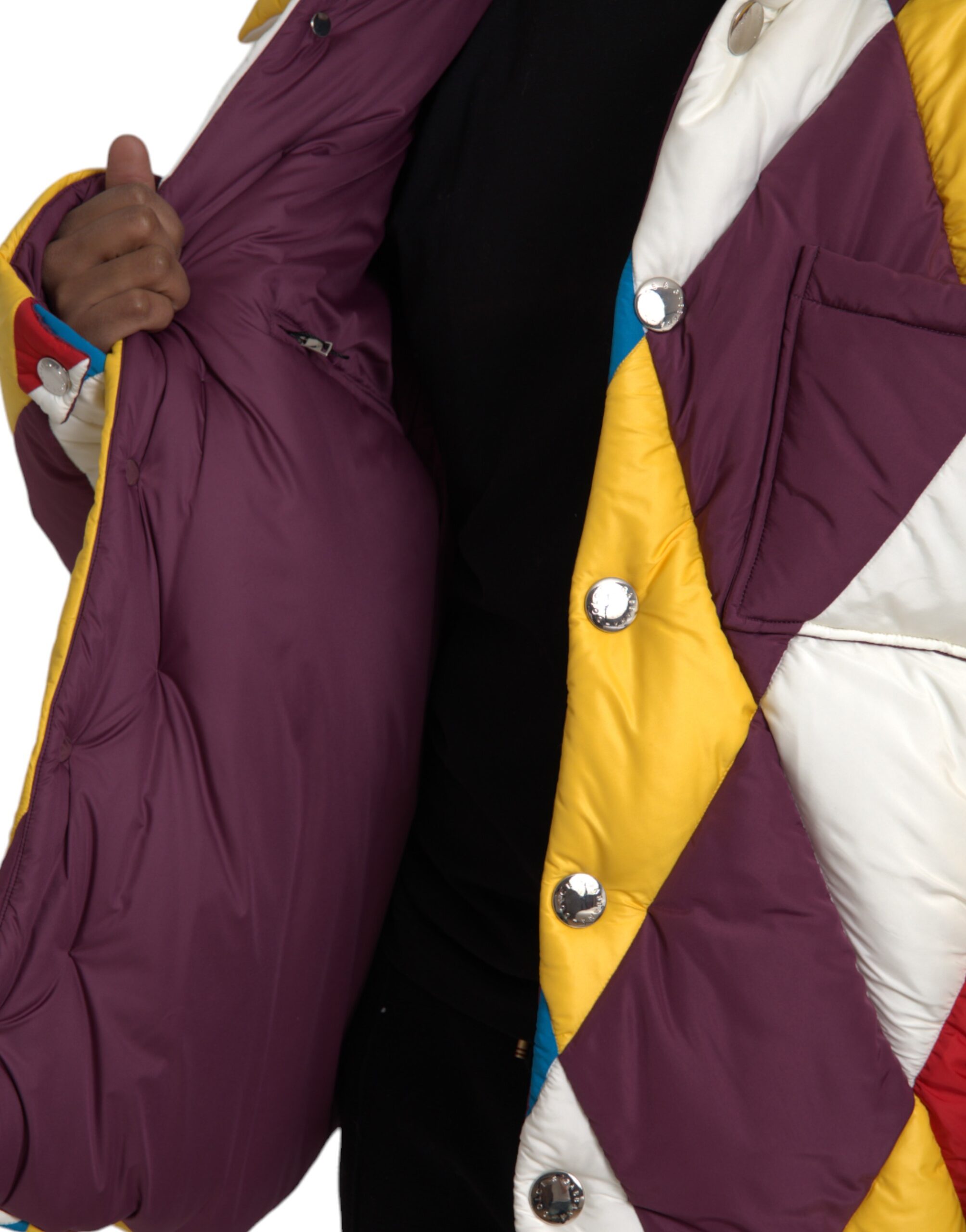Multicolor Windbreaker Puffer Jacket Men - ventzia