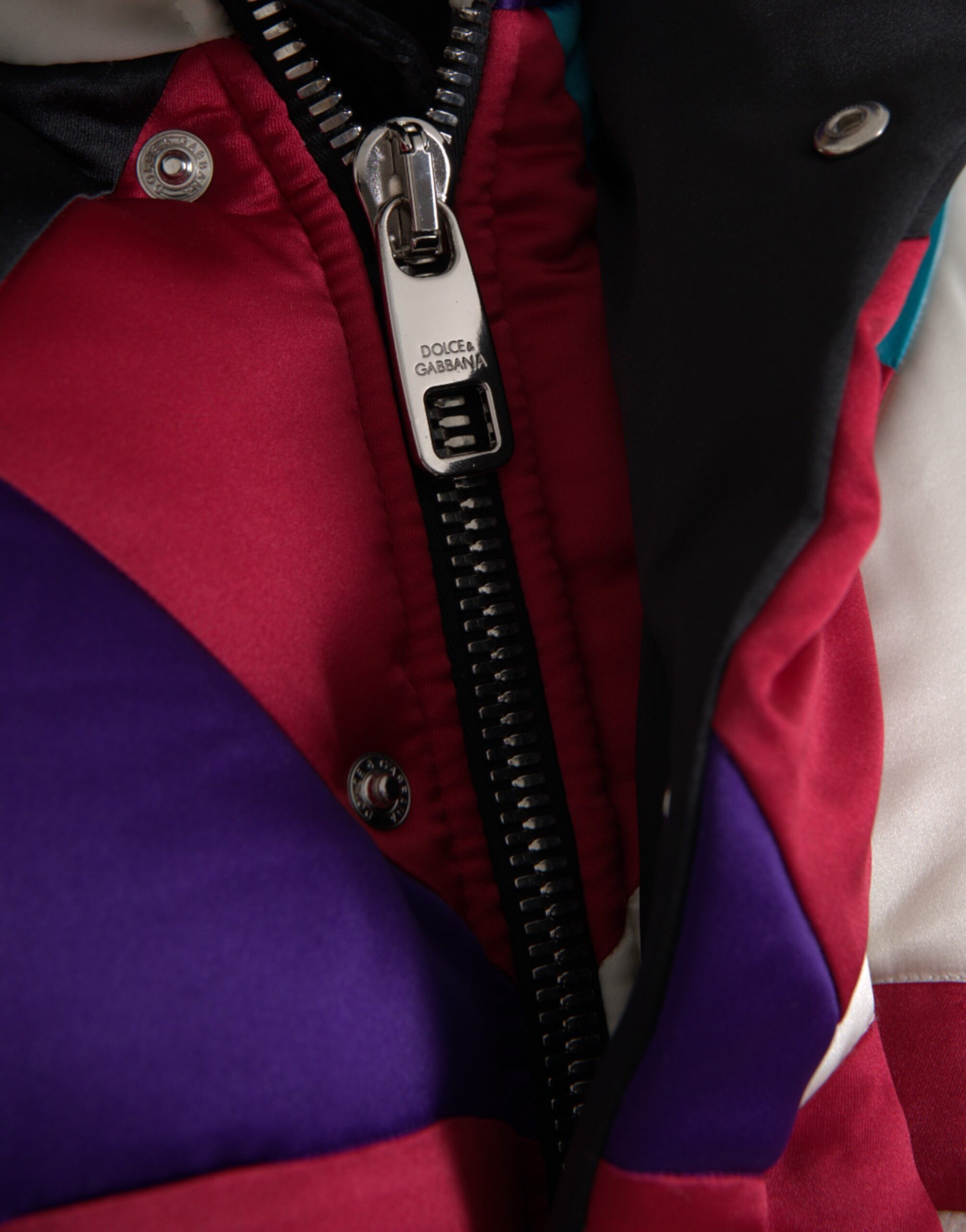 Multicolor Logo Windbreaker Puffer Jacket - ventzia