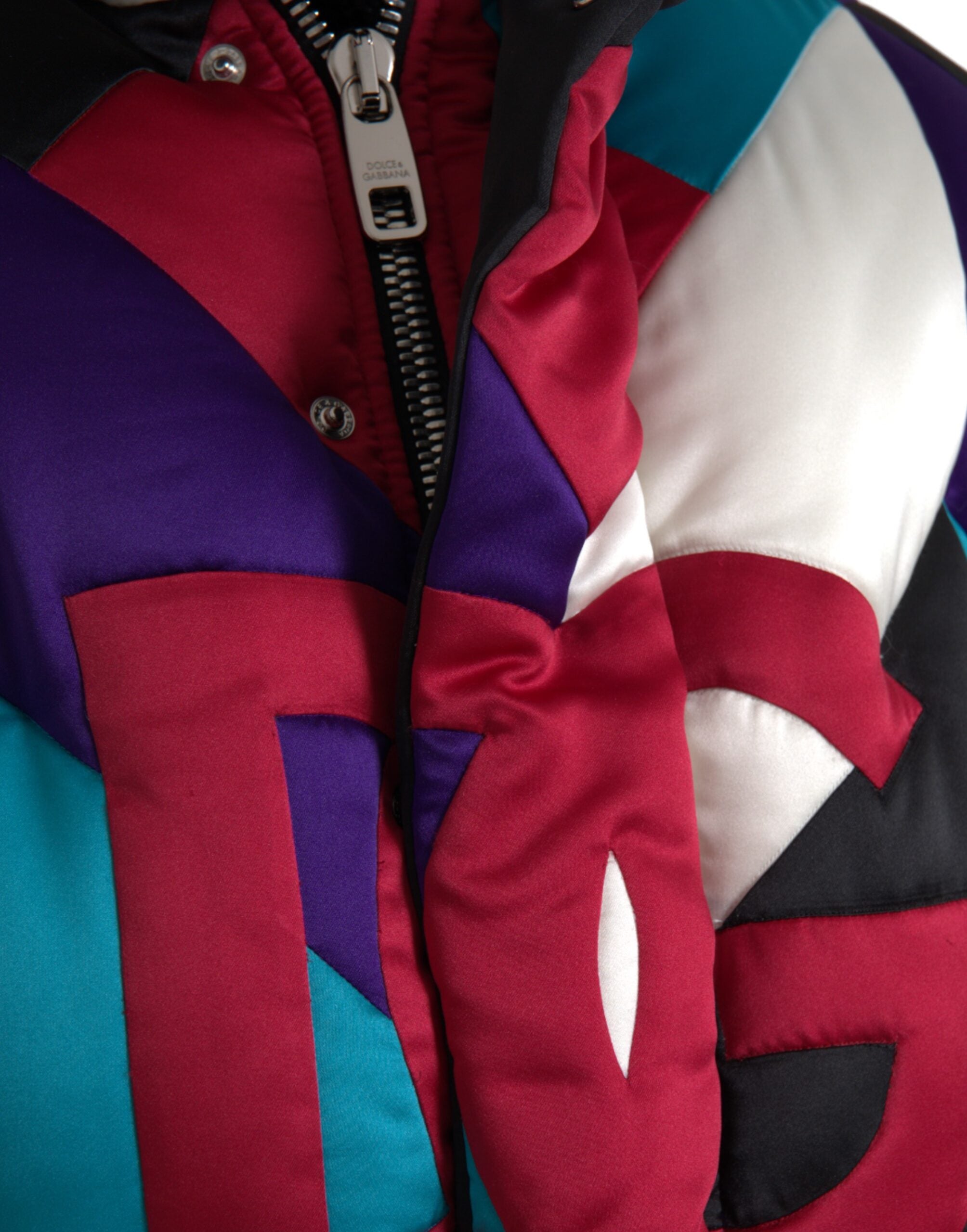 Multicolor Logo Windbreaker Puffer Jacket - ventzia