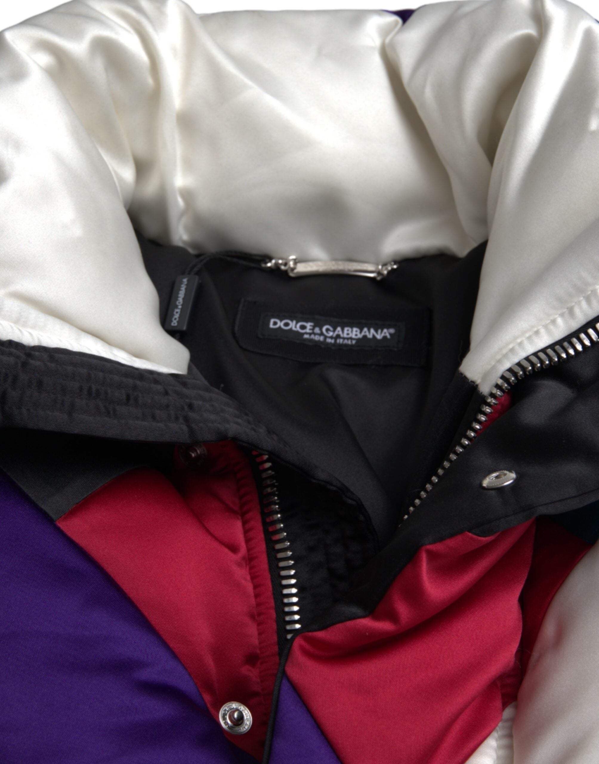 Multicolor Logo Windbreaker Puffer Jacket - ventzia