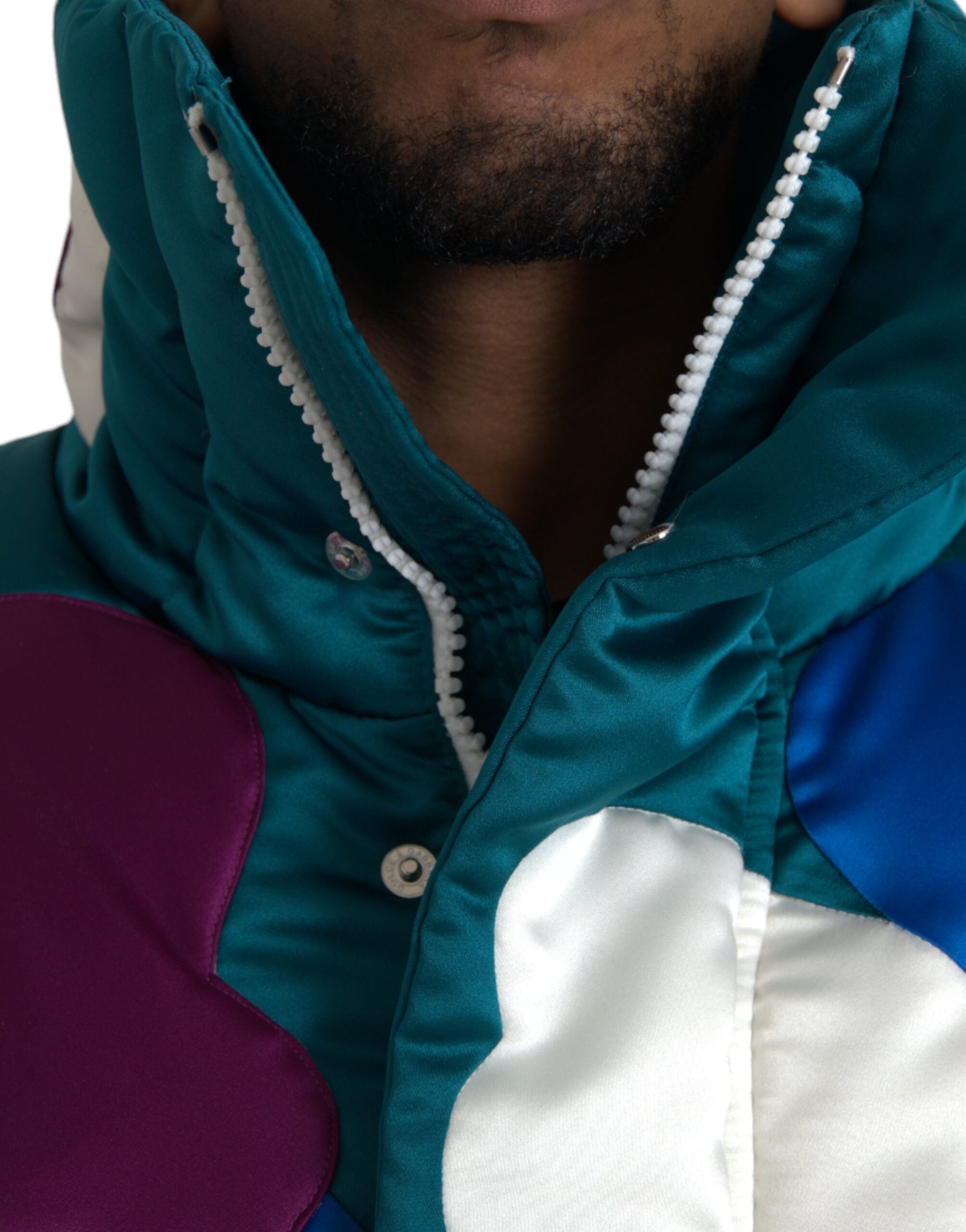 Multicolor Floral Windbreaker Puffer Jacket - ventzia