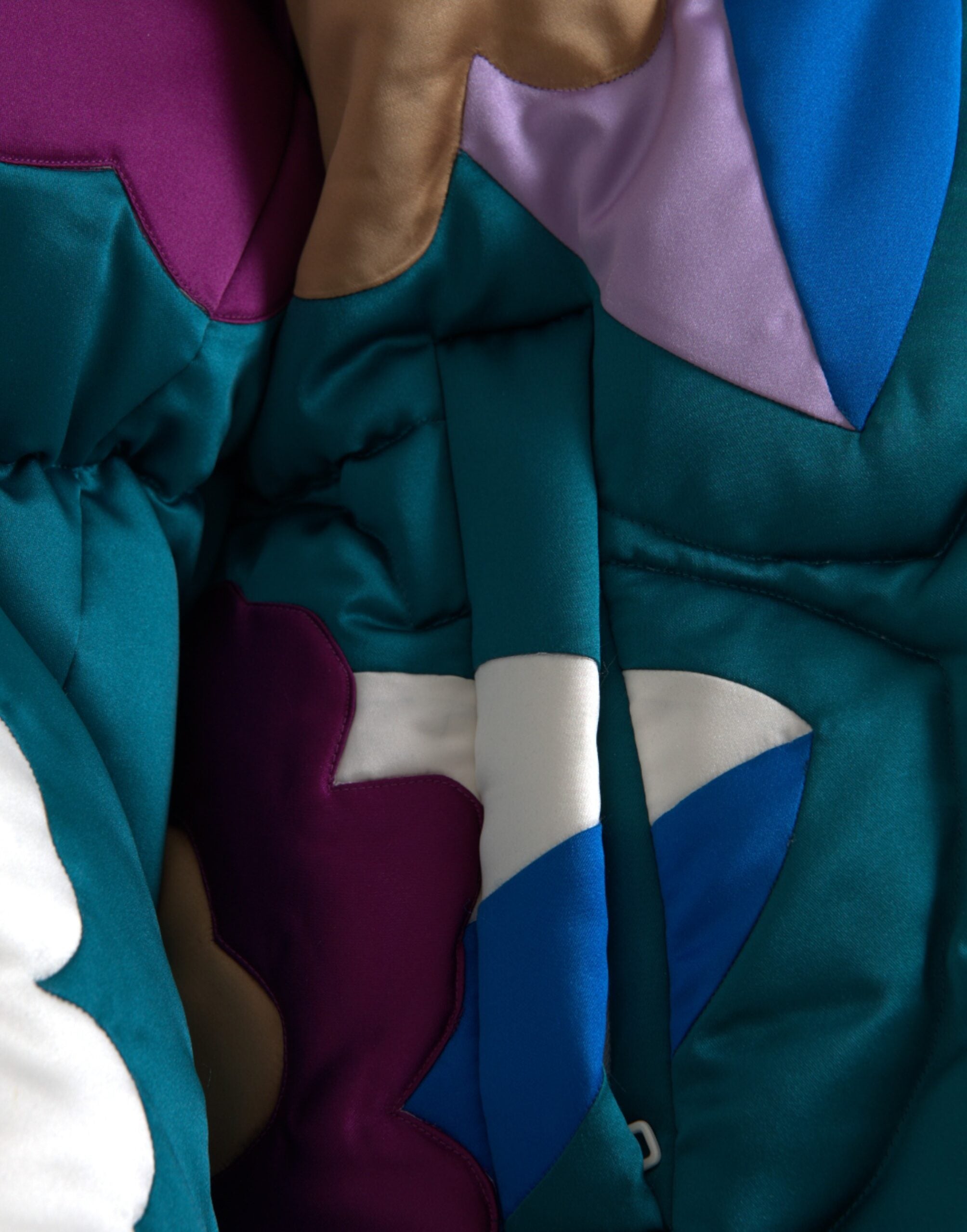 Multicolor Floral Windbreaker Puffer Jacket - ventzia
