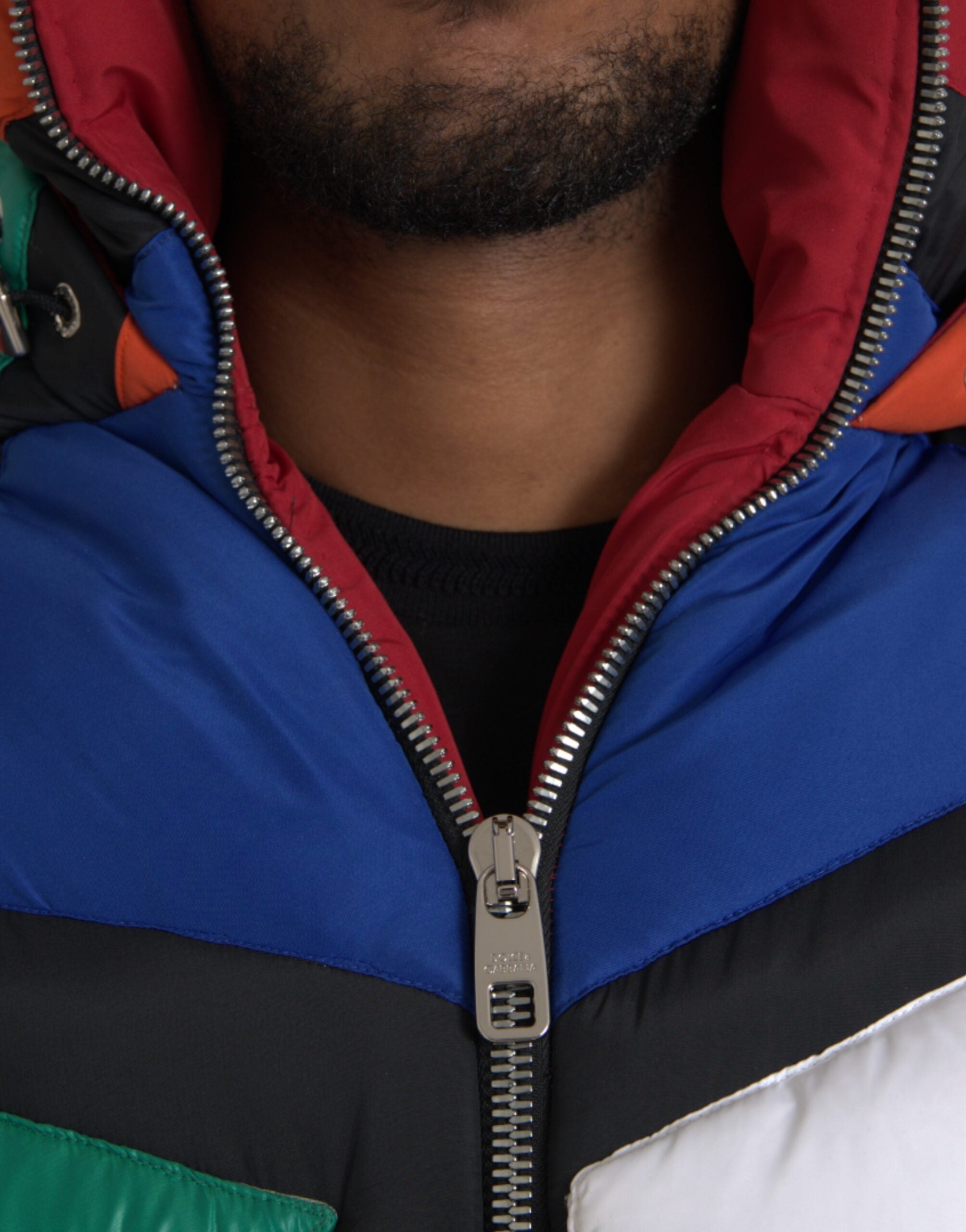 Multicolor Quilted Hooded Puffer Jacket - ventzia