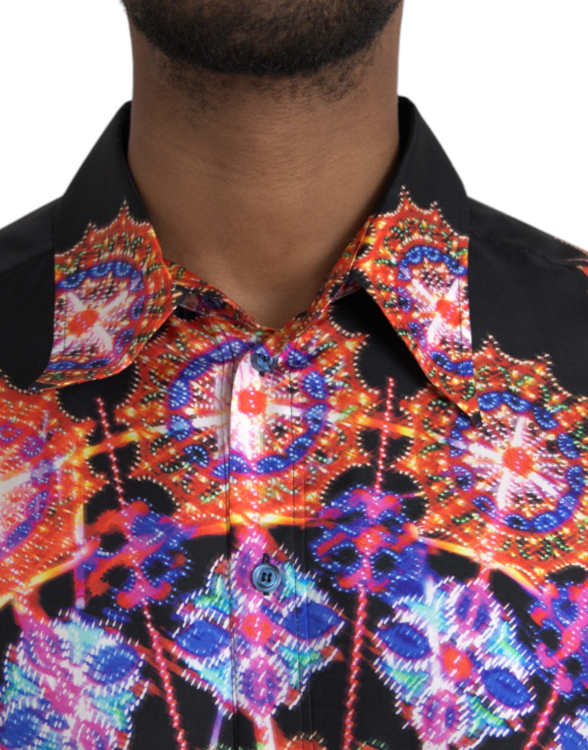 Multicolor Luminarie Silk Men Casual Shirt - ventzia