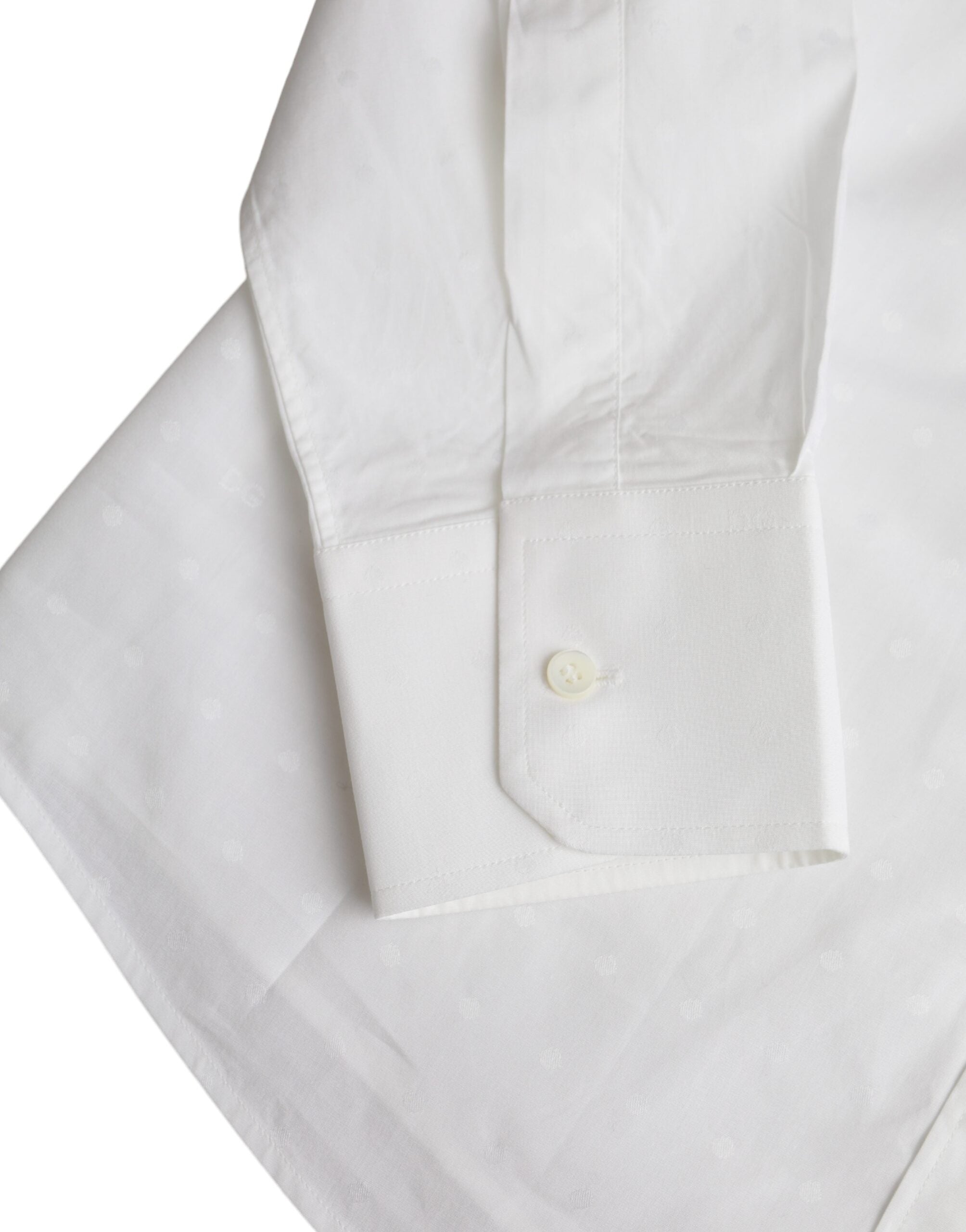 White Logo Cotton Men Dress GOLD Shirt - ventzia