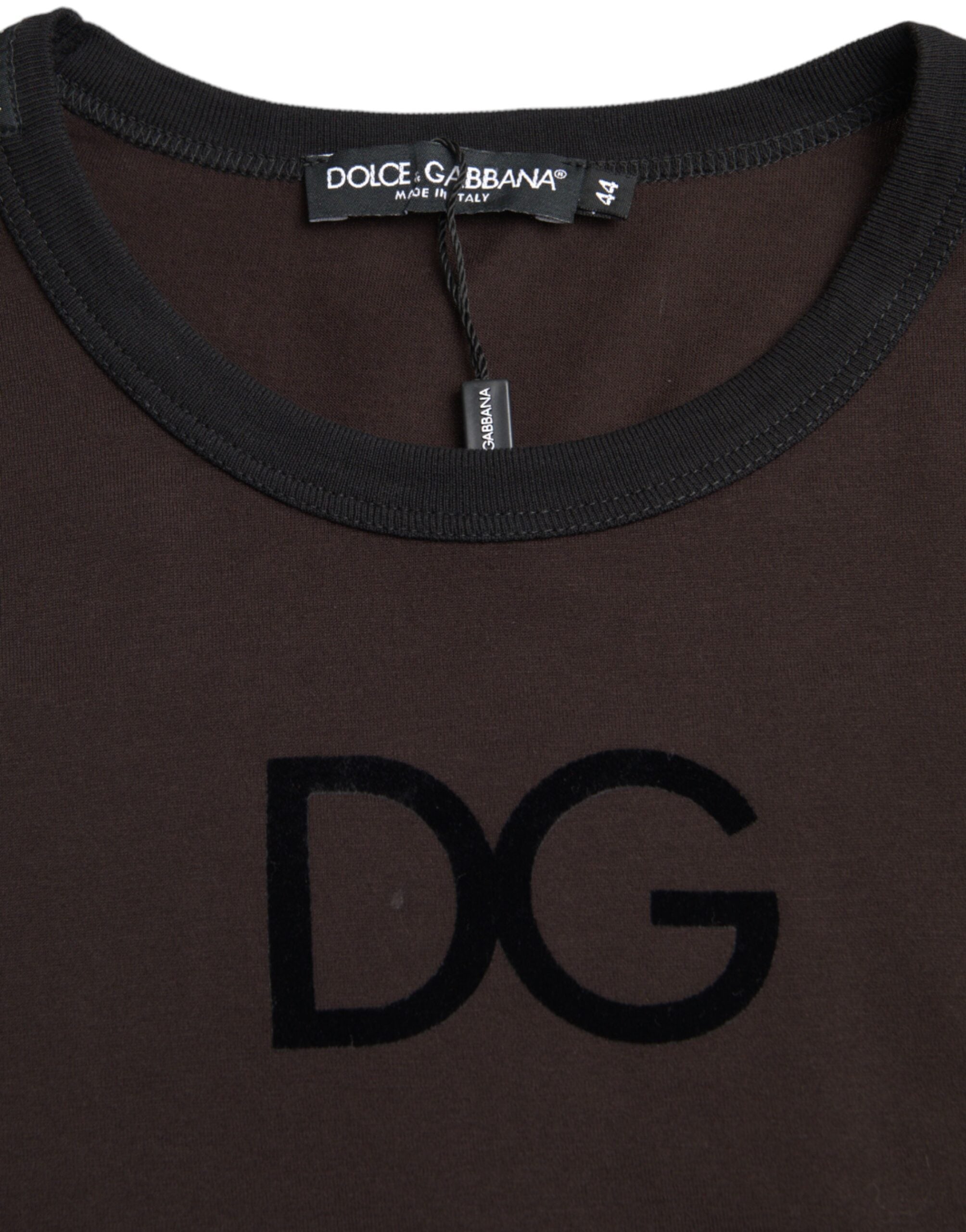 Brown DG Logo Crewneck Pullover Sweater - ventzia