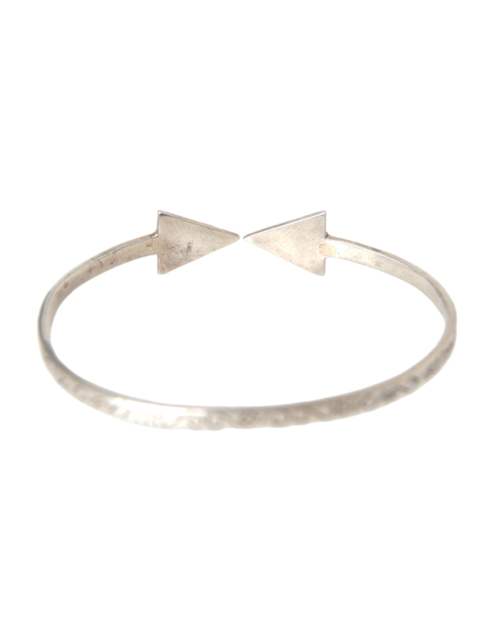 Arrow Crystal 925 Silver Bangle Bracelet Women - ventzia