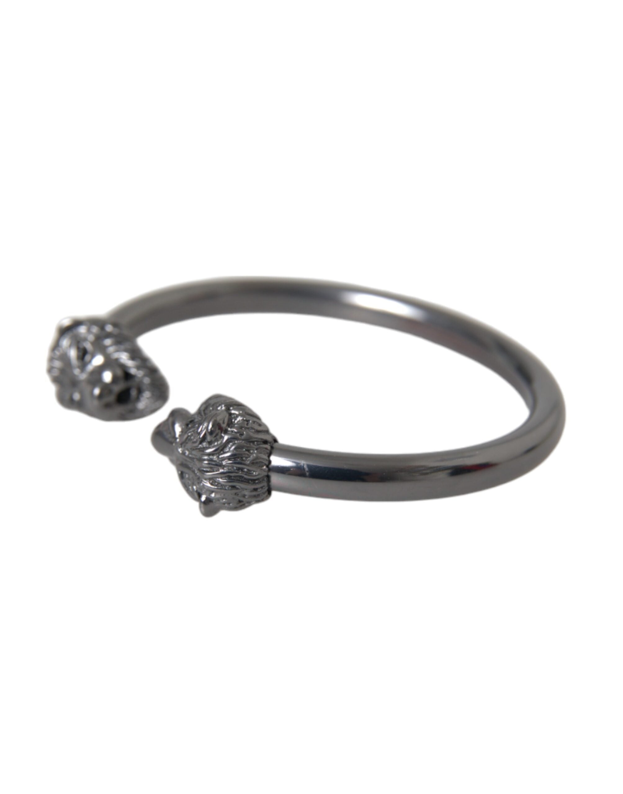 Black Rhodium Lion Bangle Bracelet Women - ventzia