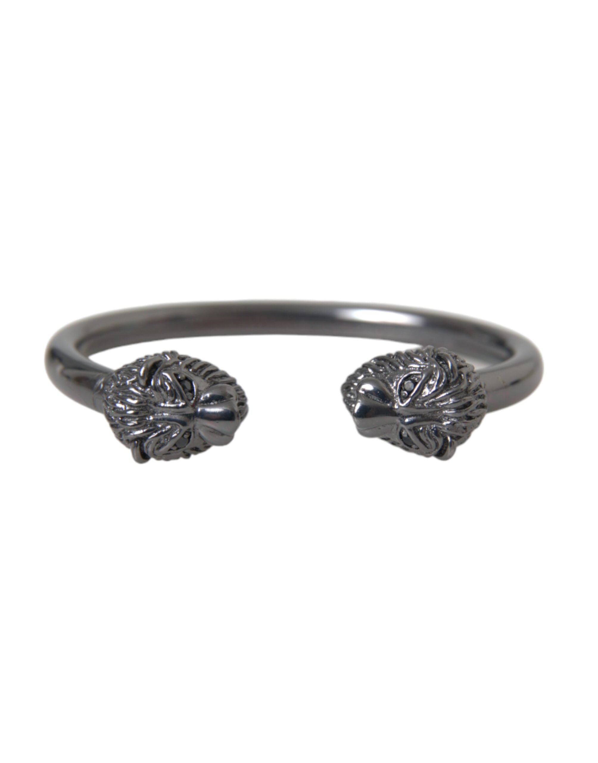Black Rhodium Lion Bangle Bracelet Women - ventzia